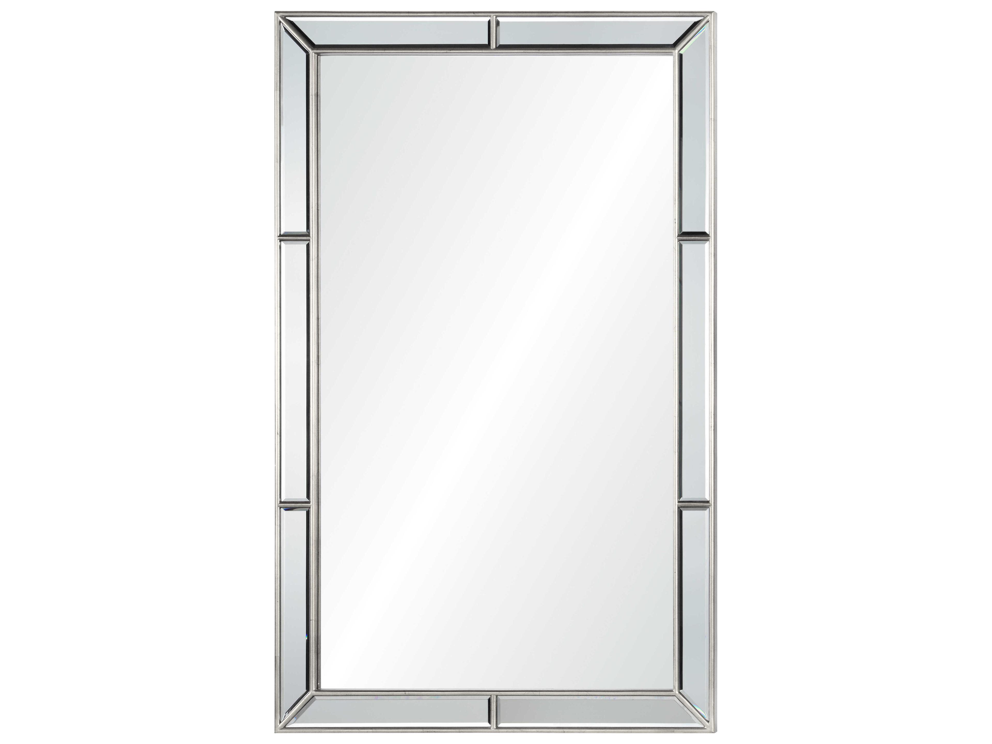 Distressed Silver Leaf Rectangular Wall Mirror