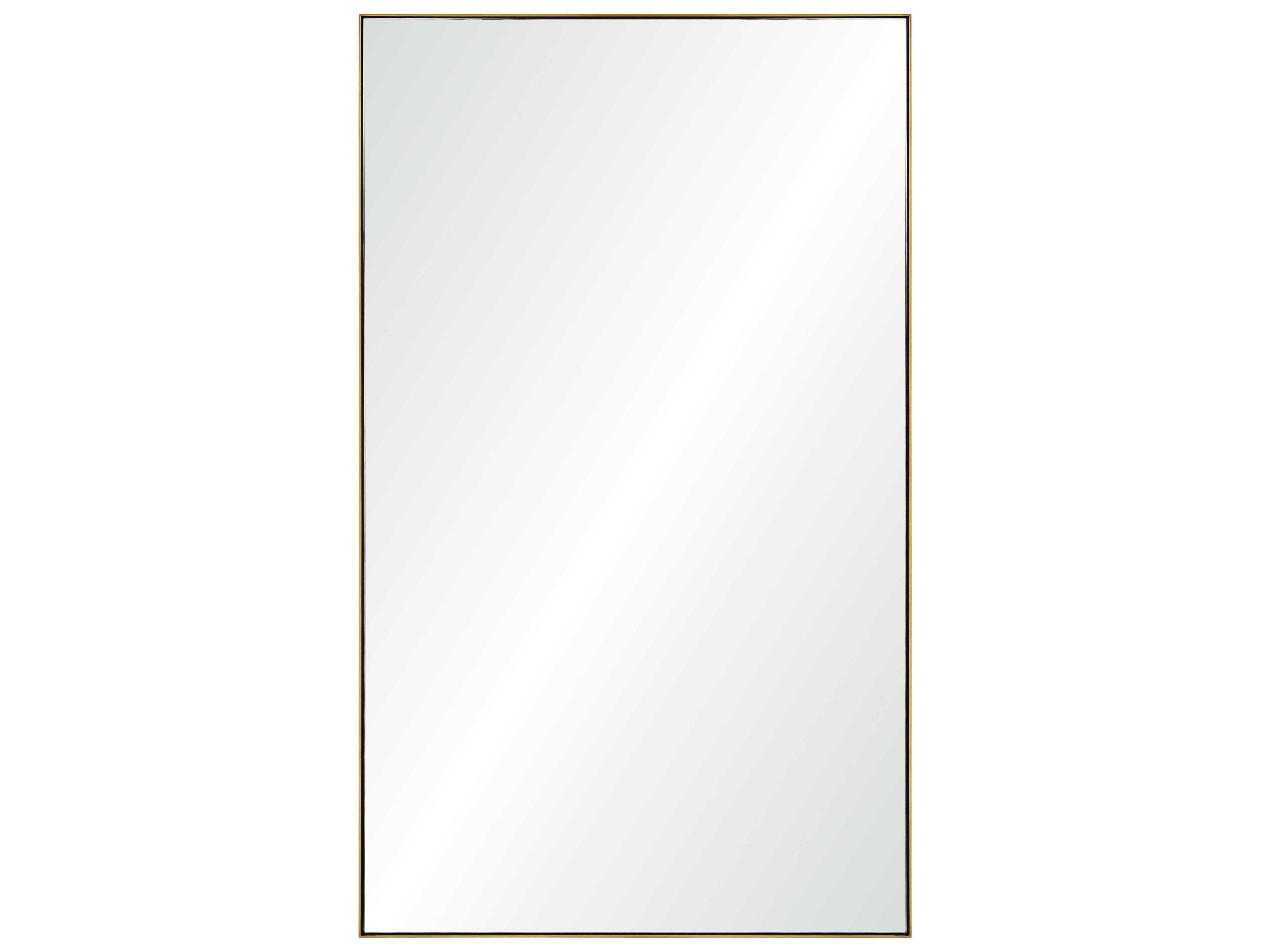 Burnished Brass Rectangular Wall Mirror
