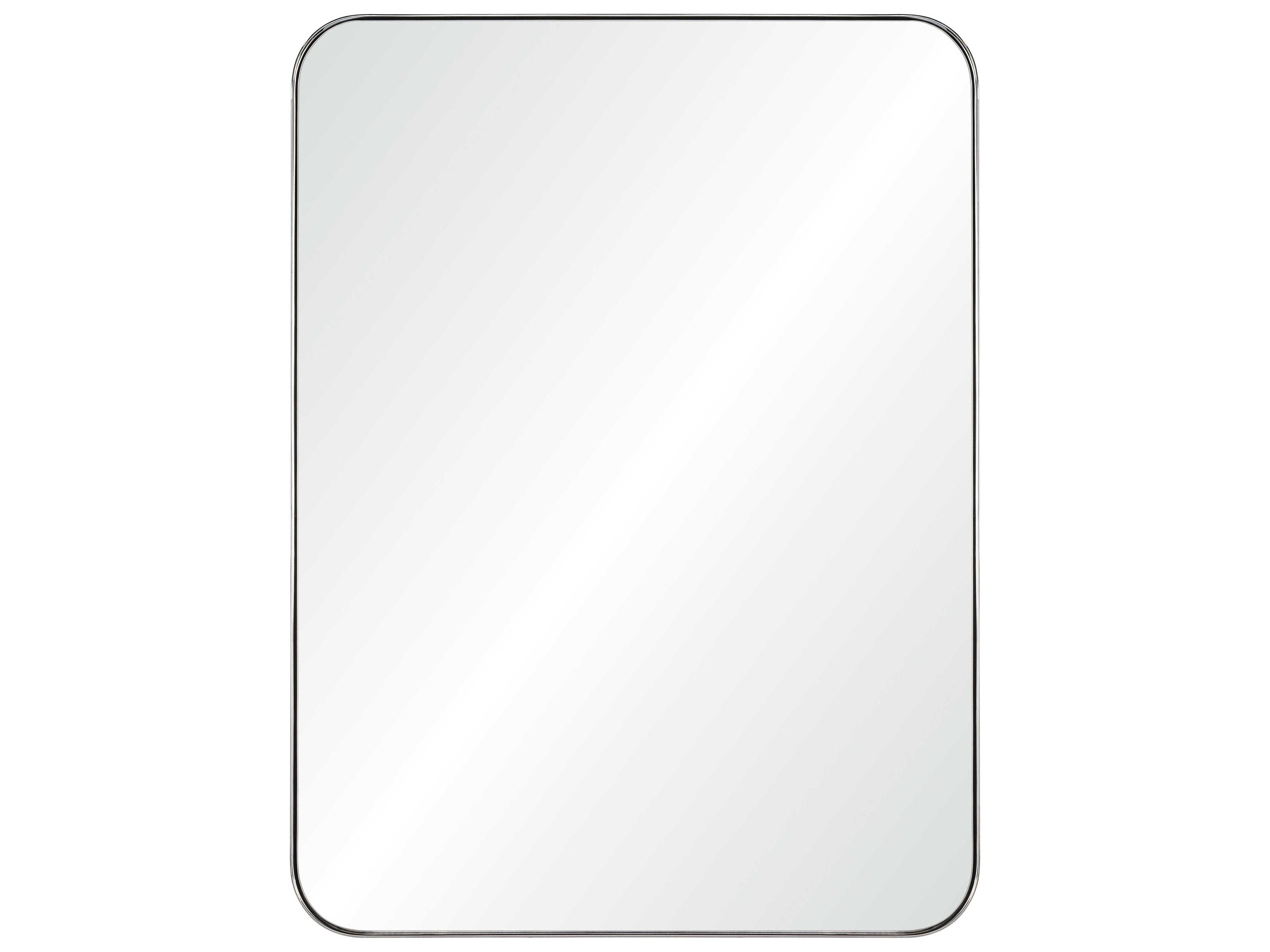 Polished Stainless Steel Rectangular Wall Mirror