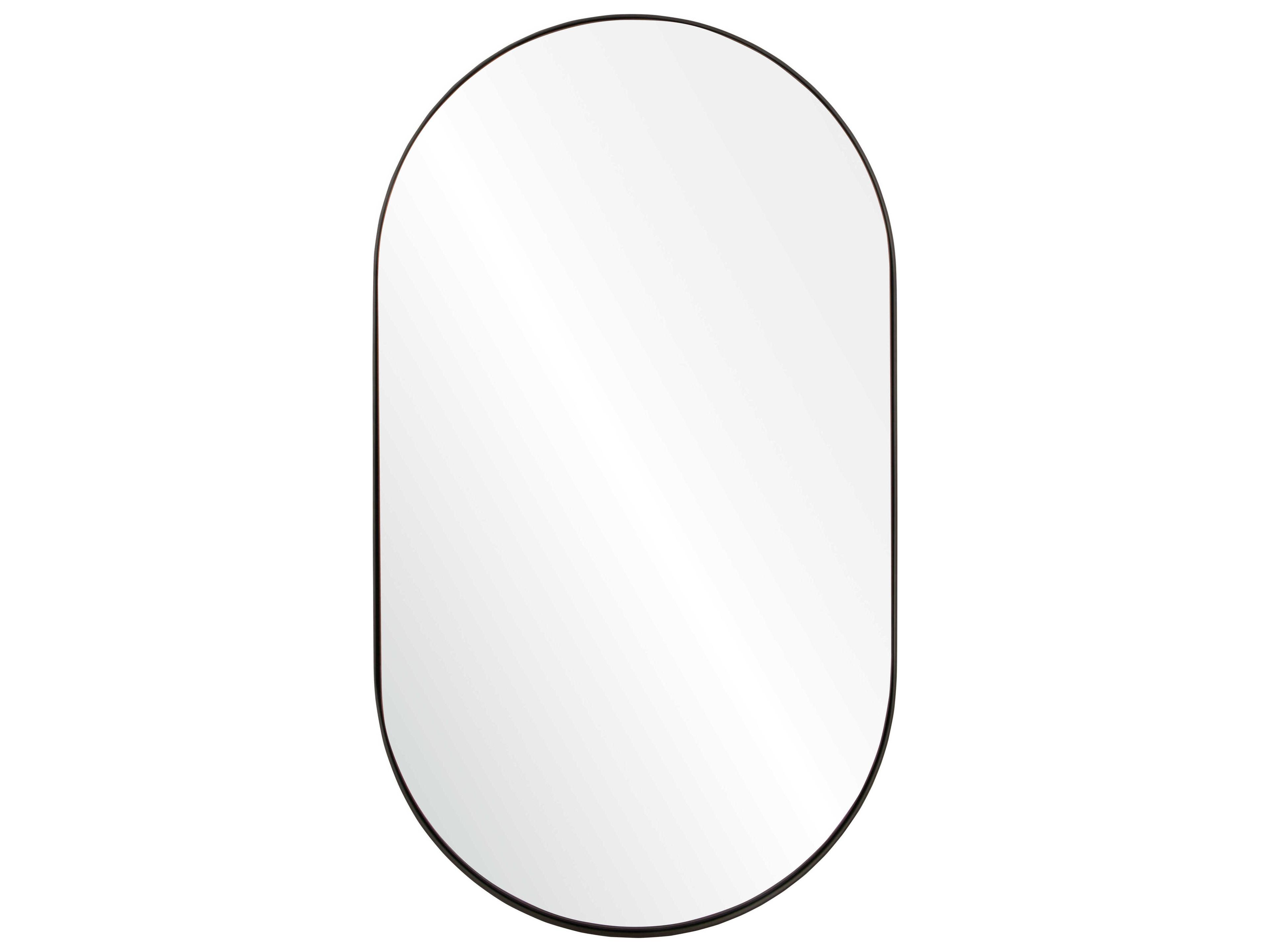 Black Nickel Oval Wall Mirror