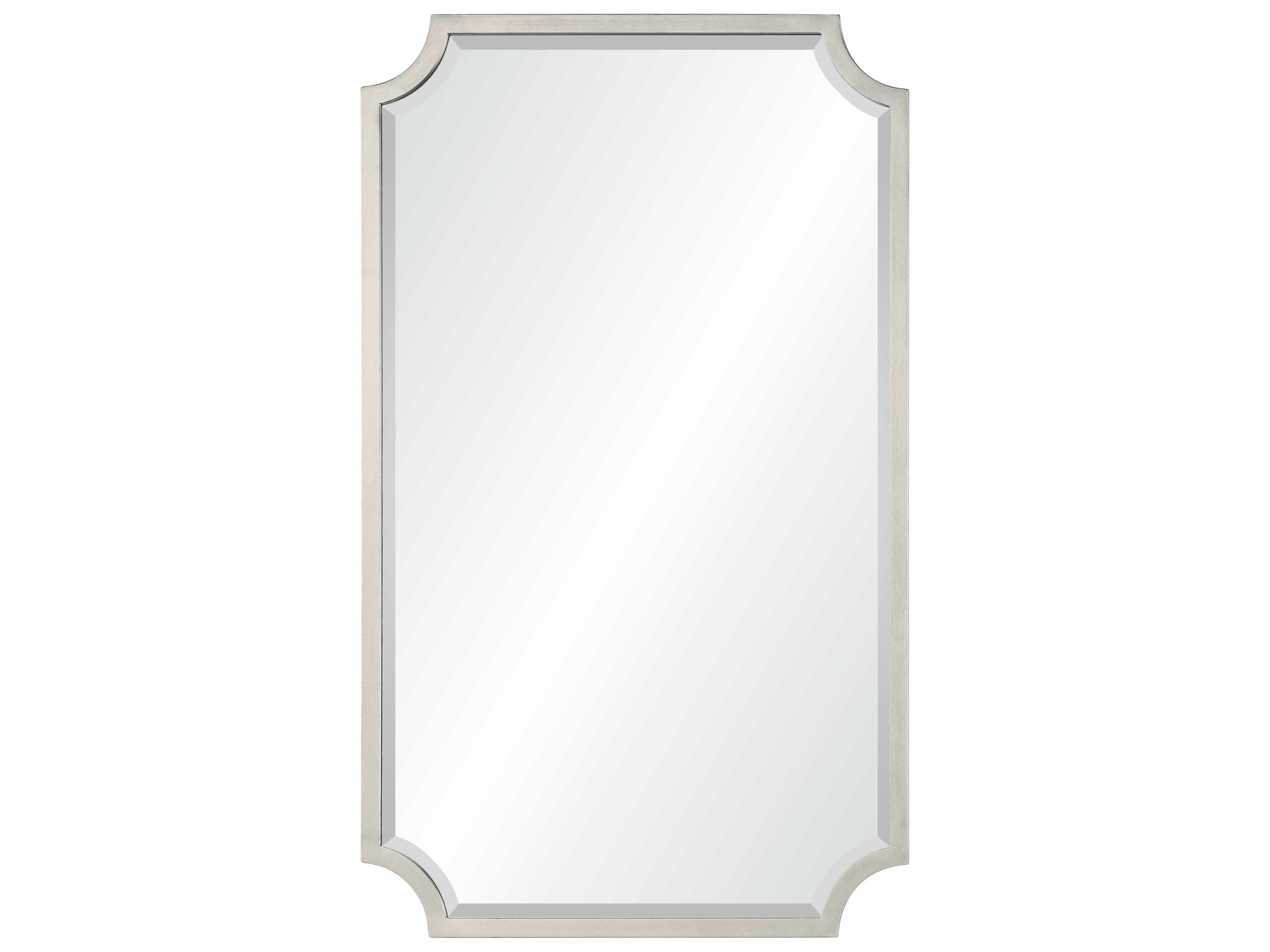 Mirror Home Antiqued Silver Leaf Rectangular Wall Mirror