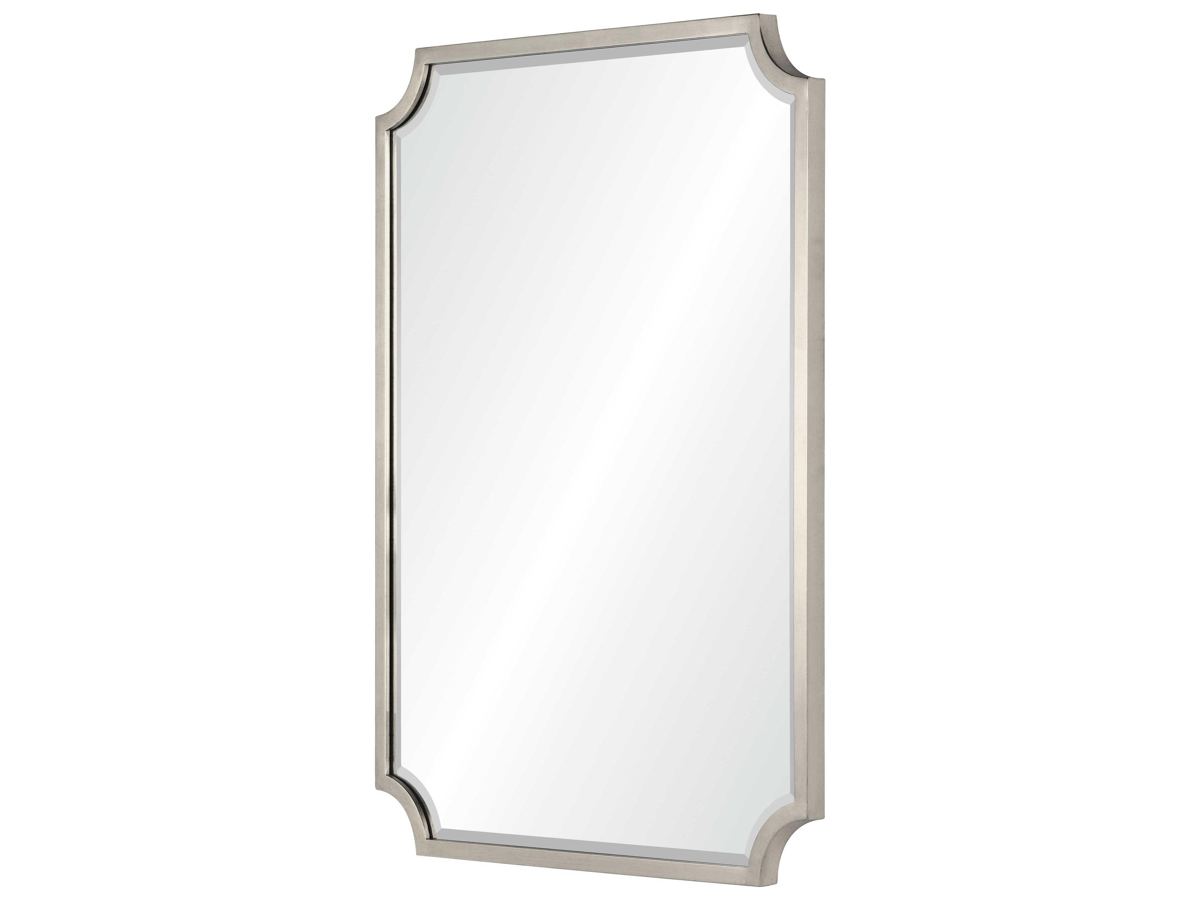 Mirror Home Antiqued Silver Leaf Rectangular Wall Mirror