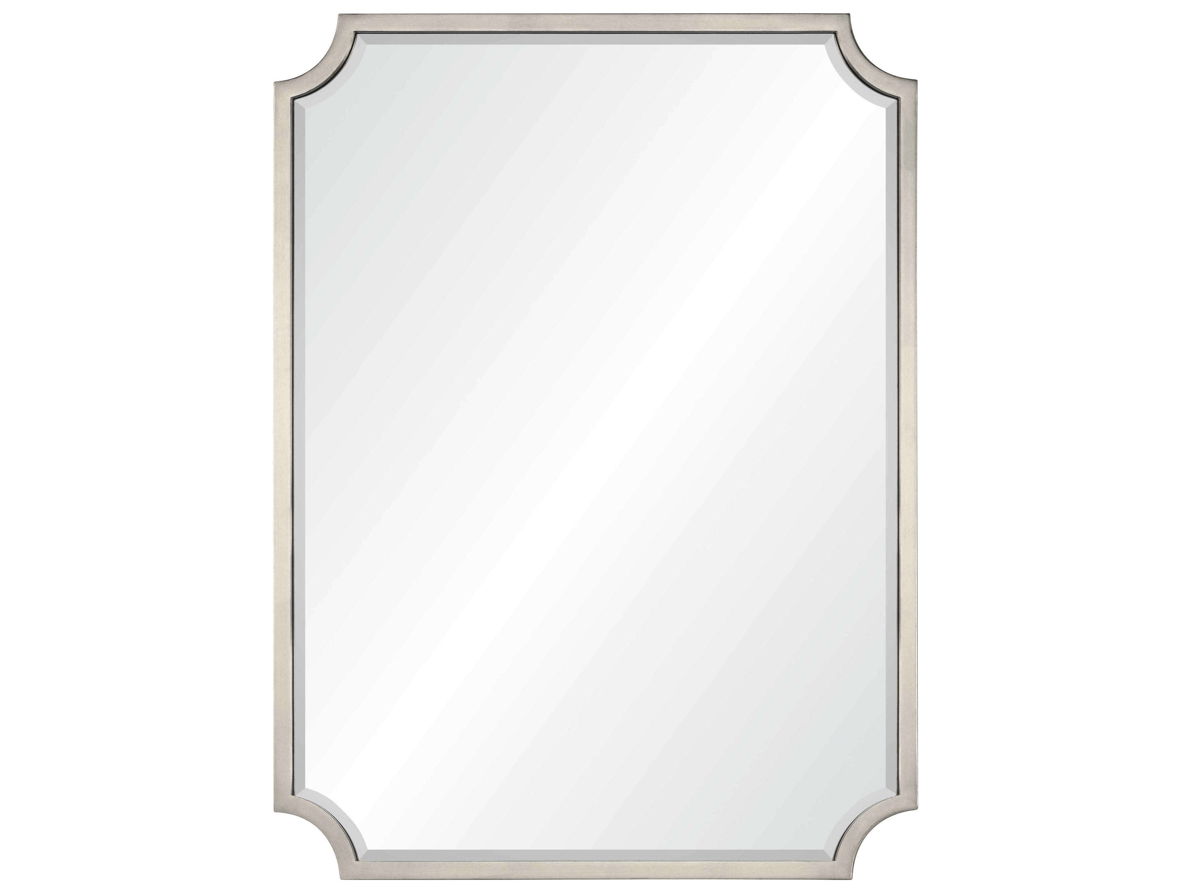 Mirror Home Antiqued Silver Leaf Rectangular Wall Mirror