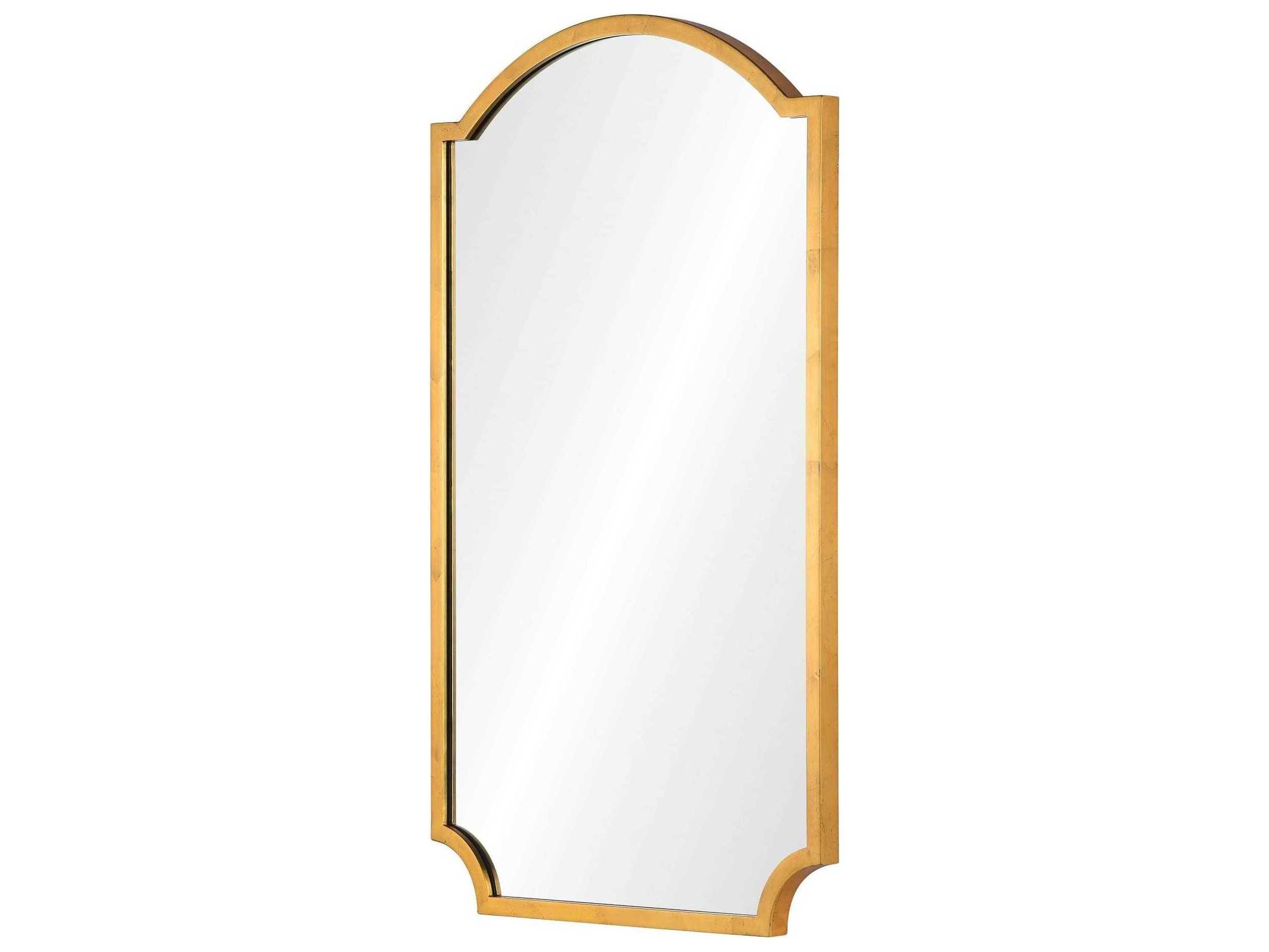 Mirror Home Distressed Gold Leaf Wall Mirror