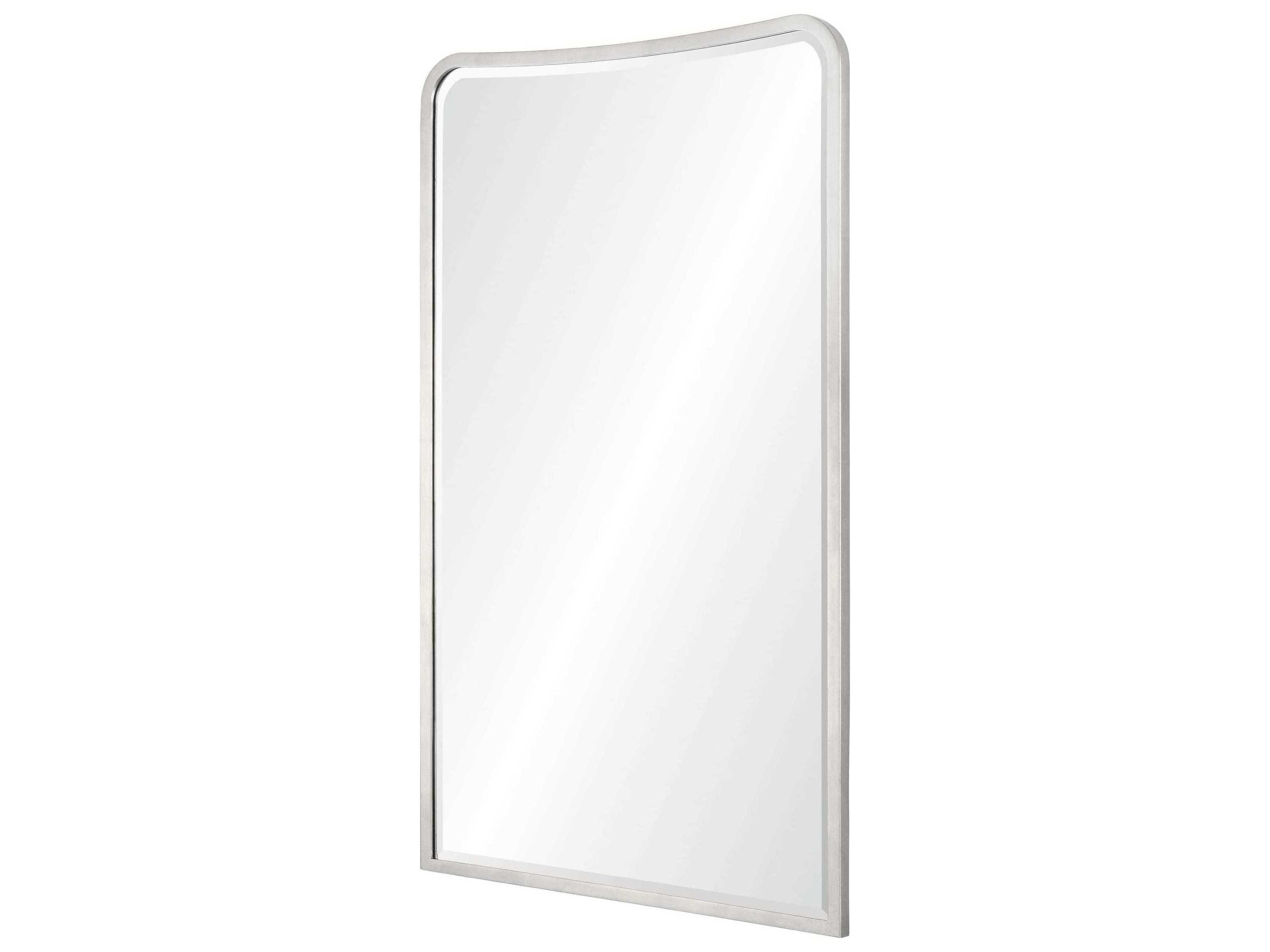 Mirror Home Antiqued Silver Leaf Rectangular Wall Mirror