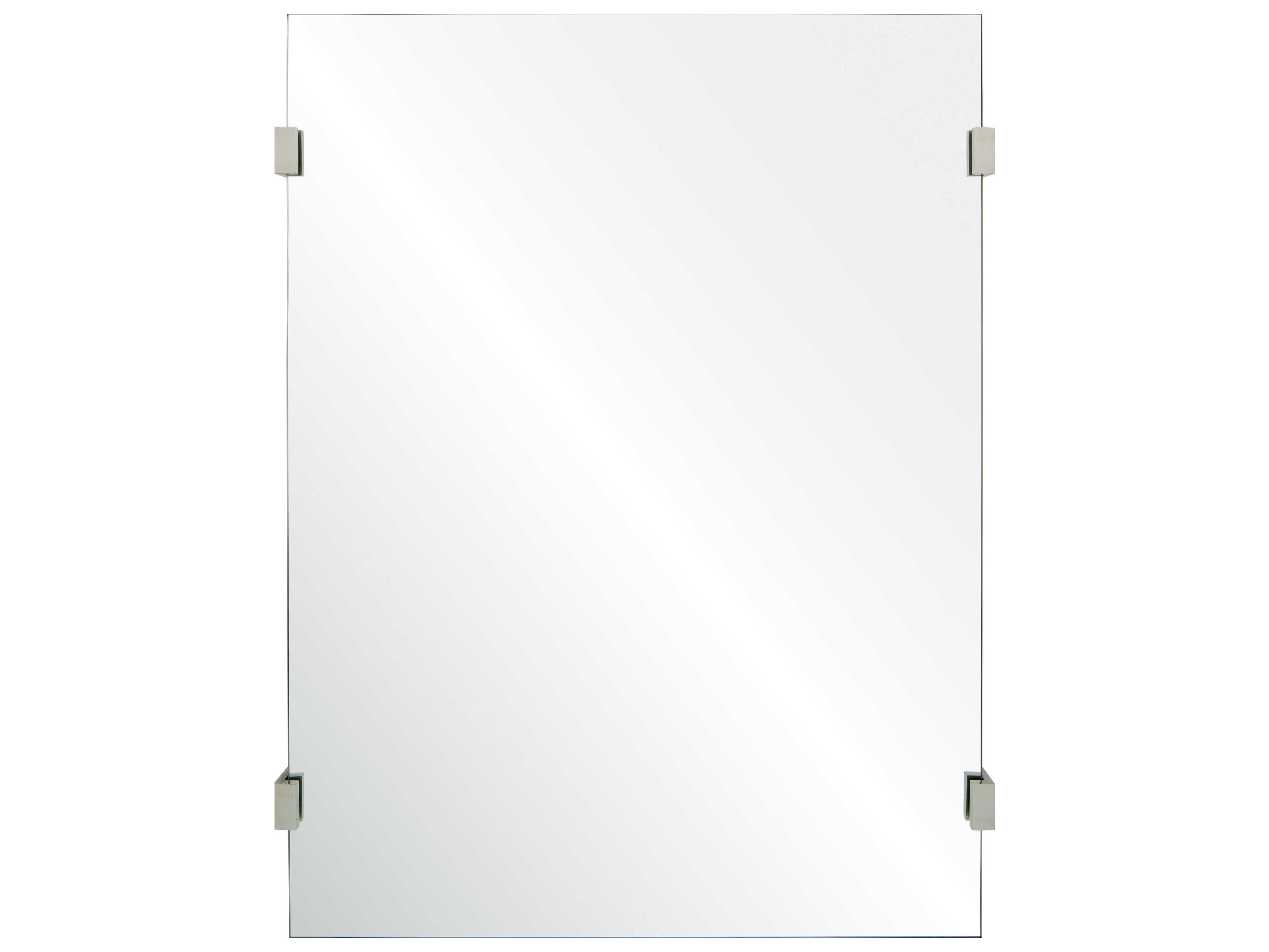 Polished Stainless Steel Rectangular Wall Mirror