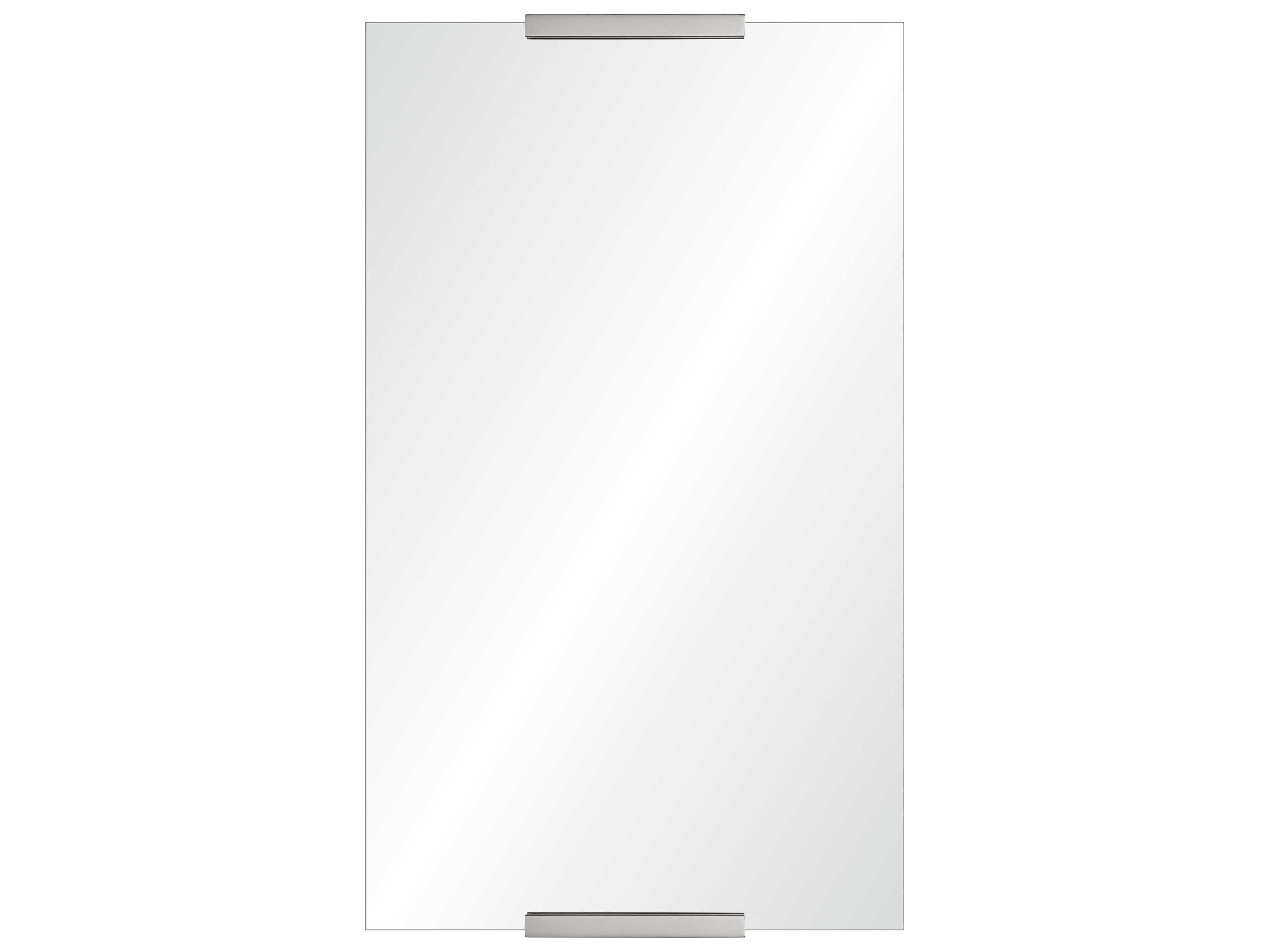 Polished Stainless Steel Rectangular Wall Mirror