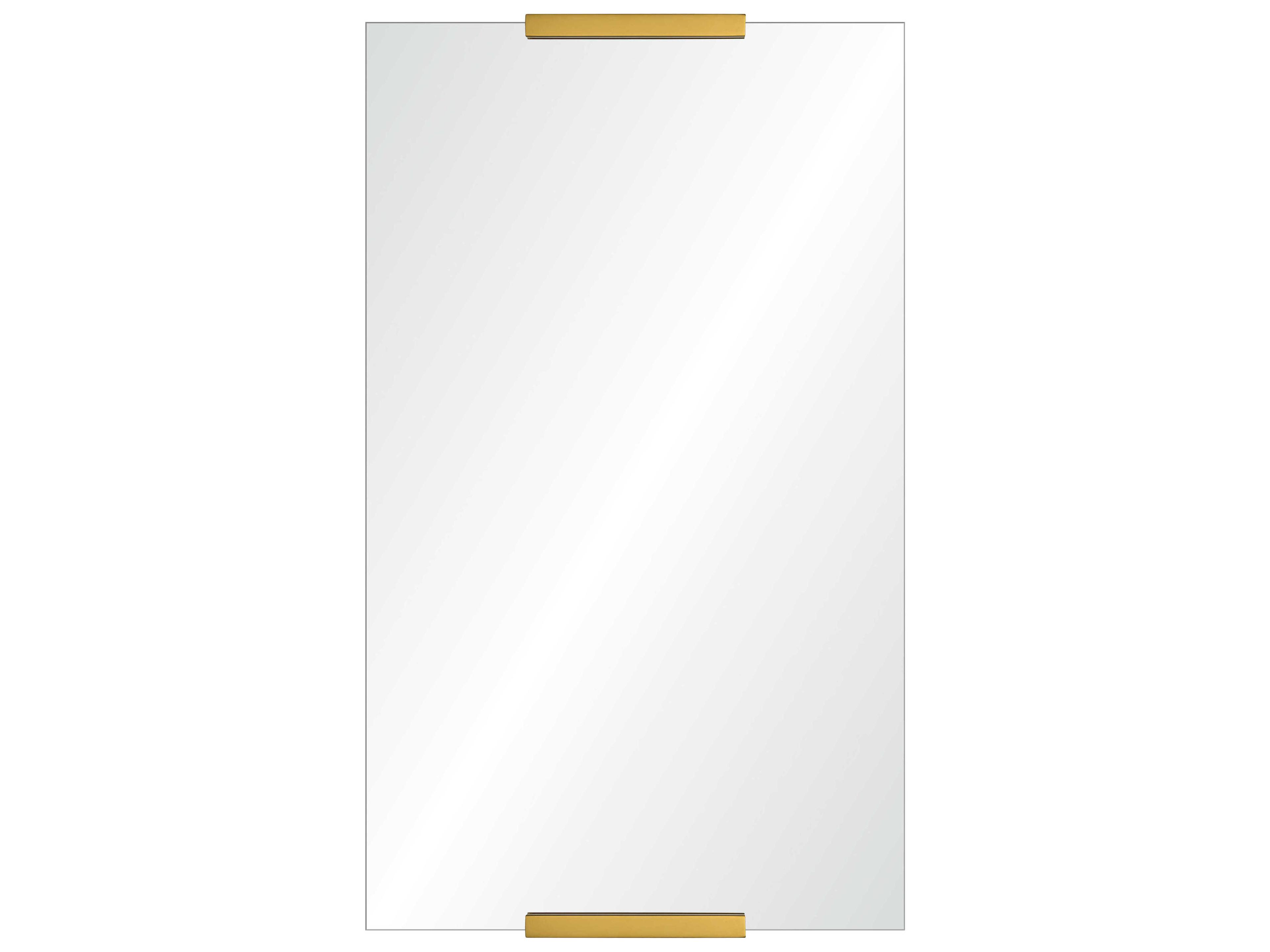 Burnished Brass Rectangular Wall Mirror