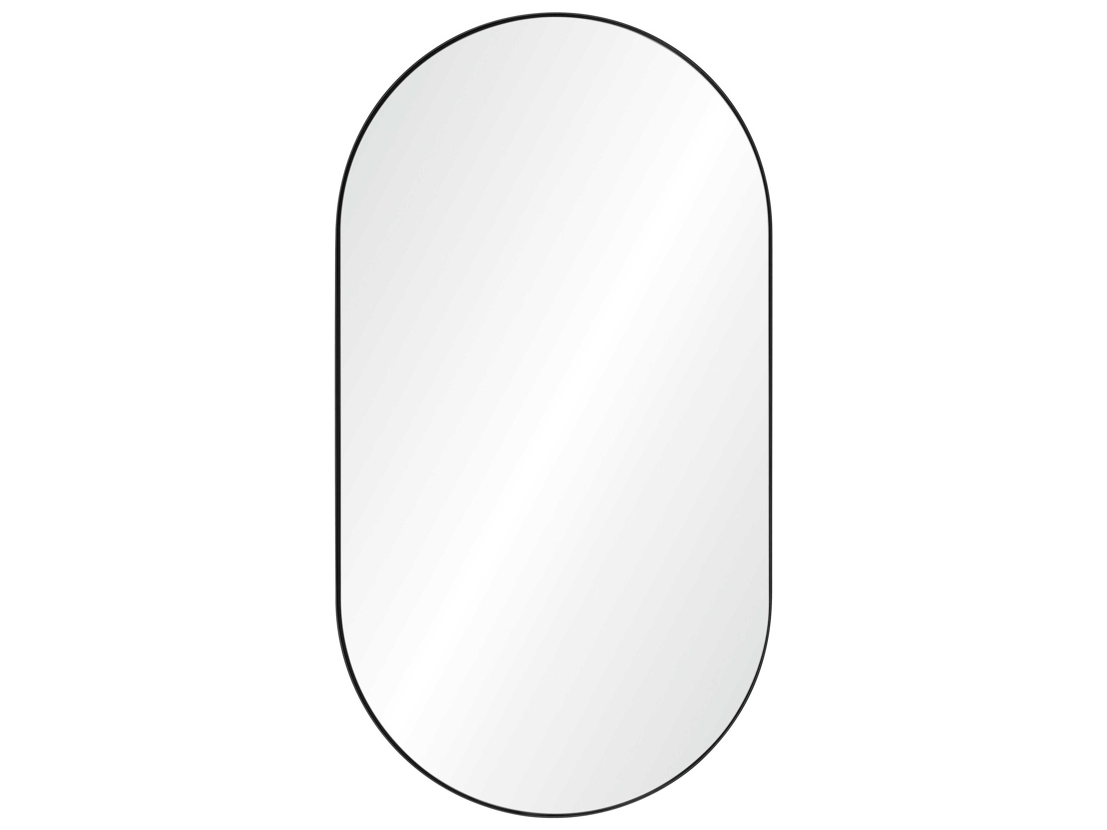 Black Nickel Oval Wall Mirror