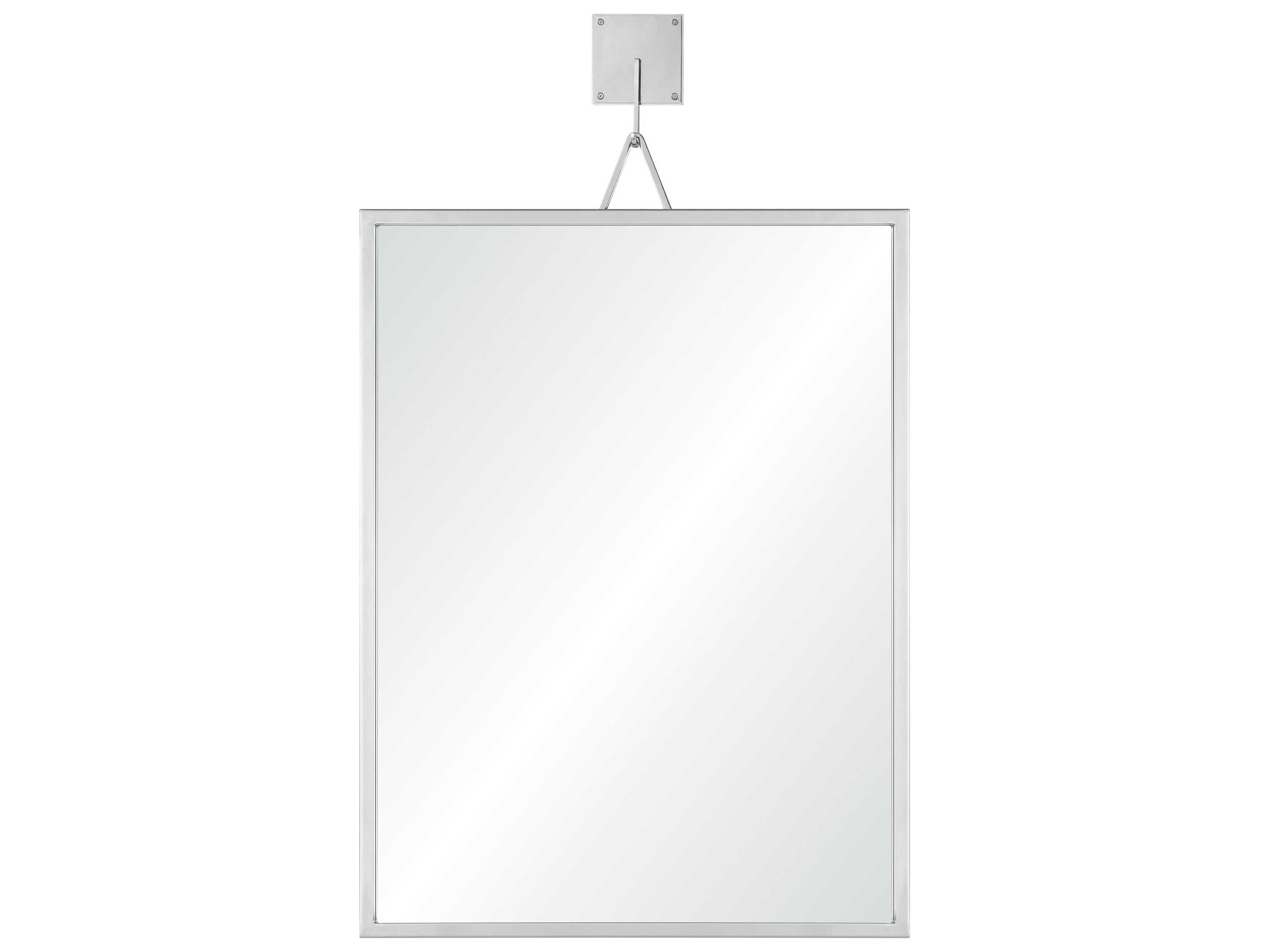 Polished Stainless Steel Rectangular Wall Mirror