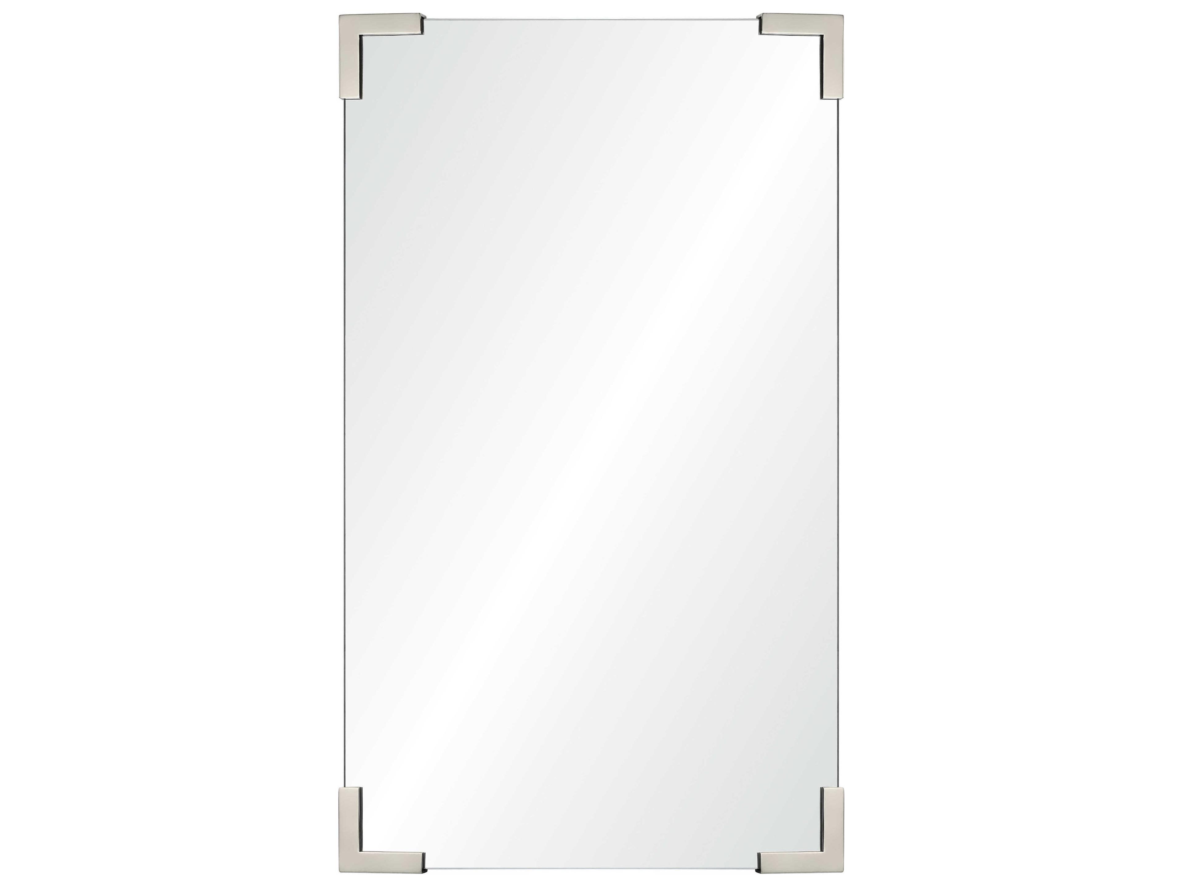 Polished Stainless Steel Rectangular Wall Mirror