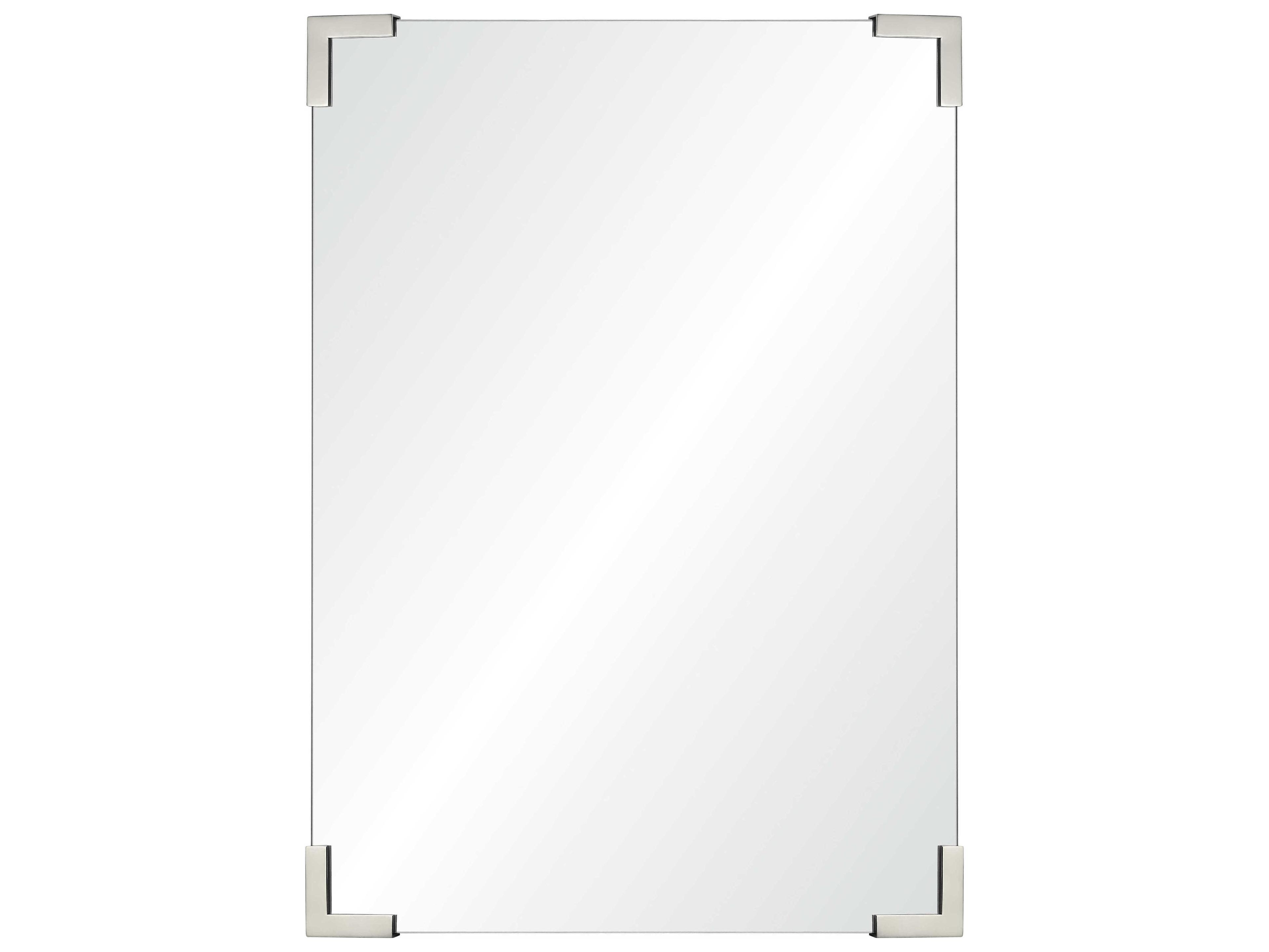 Polished Stainless Steel Rectangular Wall Mirror