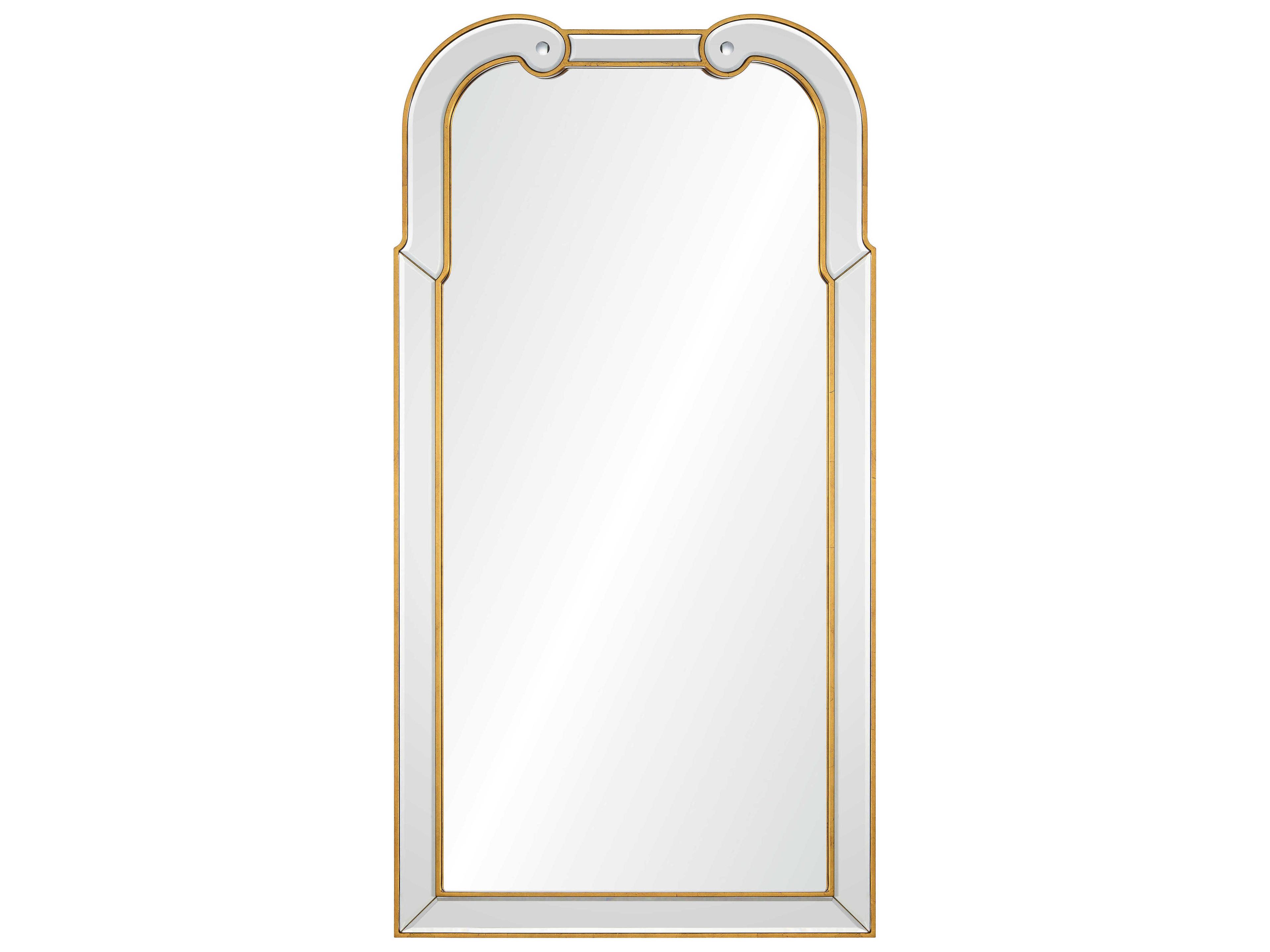 Mirror Home Distressed Gold Leaf Wall Mirror