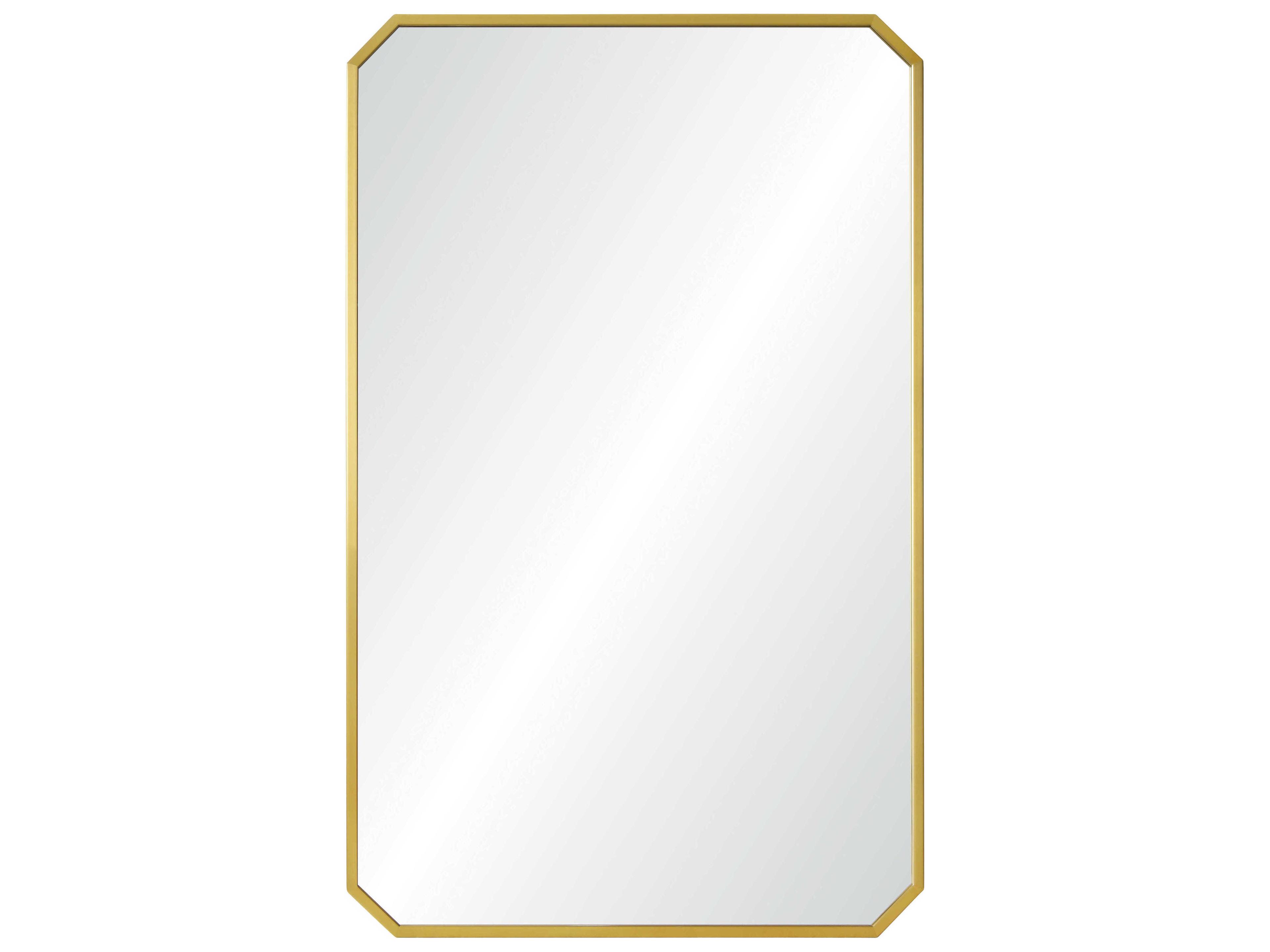 Mirror Home Brushed Brass Rectangular Wall Mirror