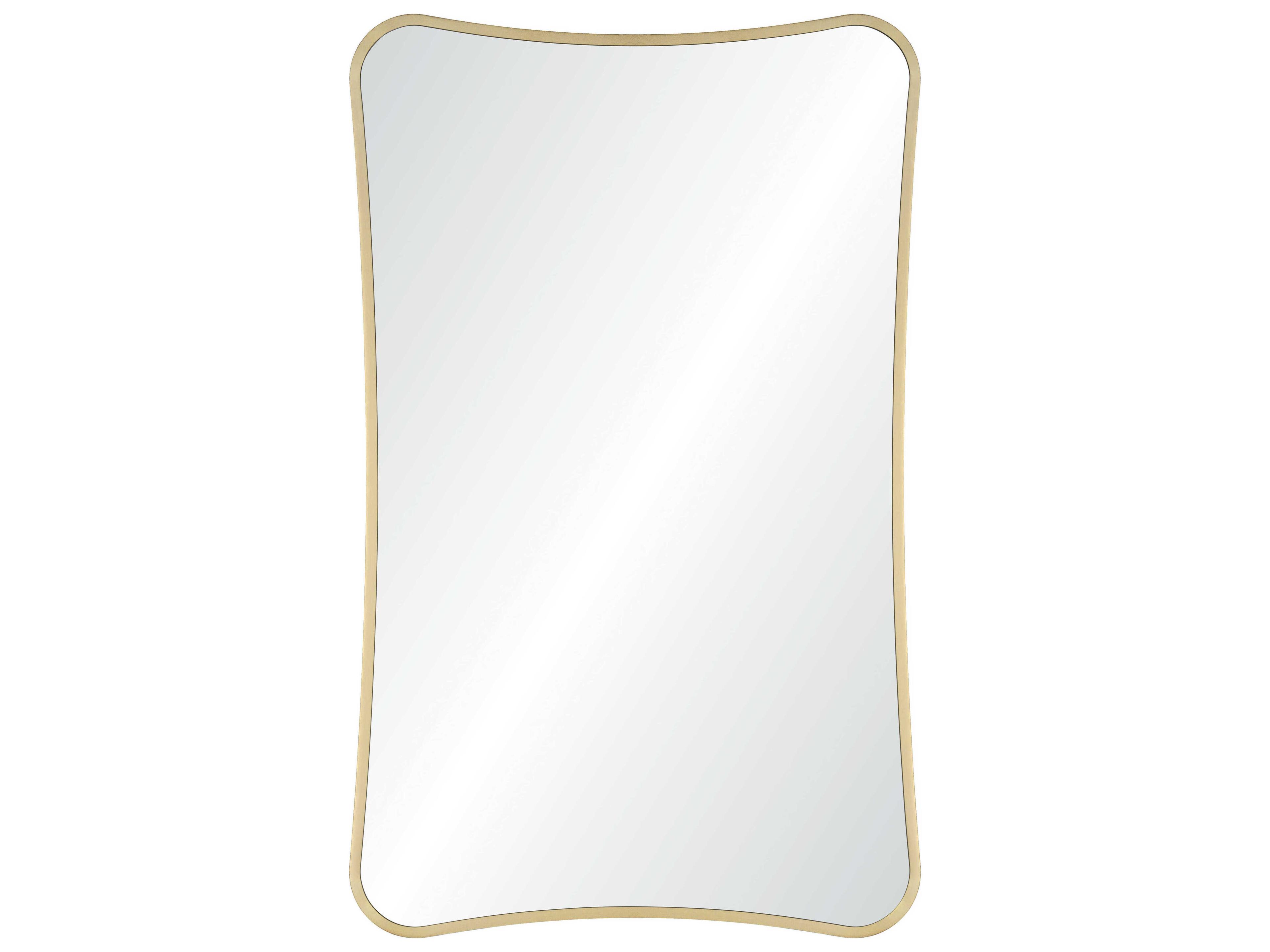 Satin Brass Rectangular Wall Mirror