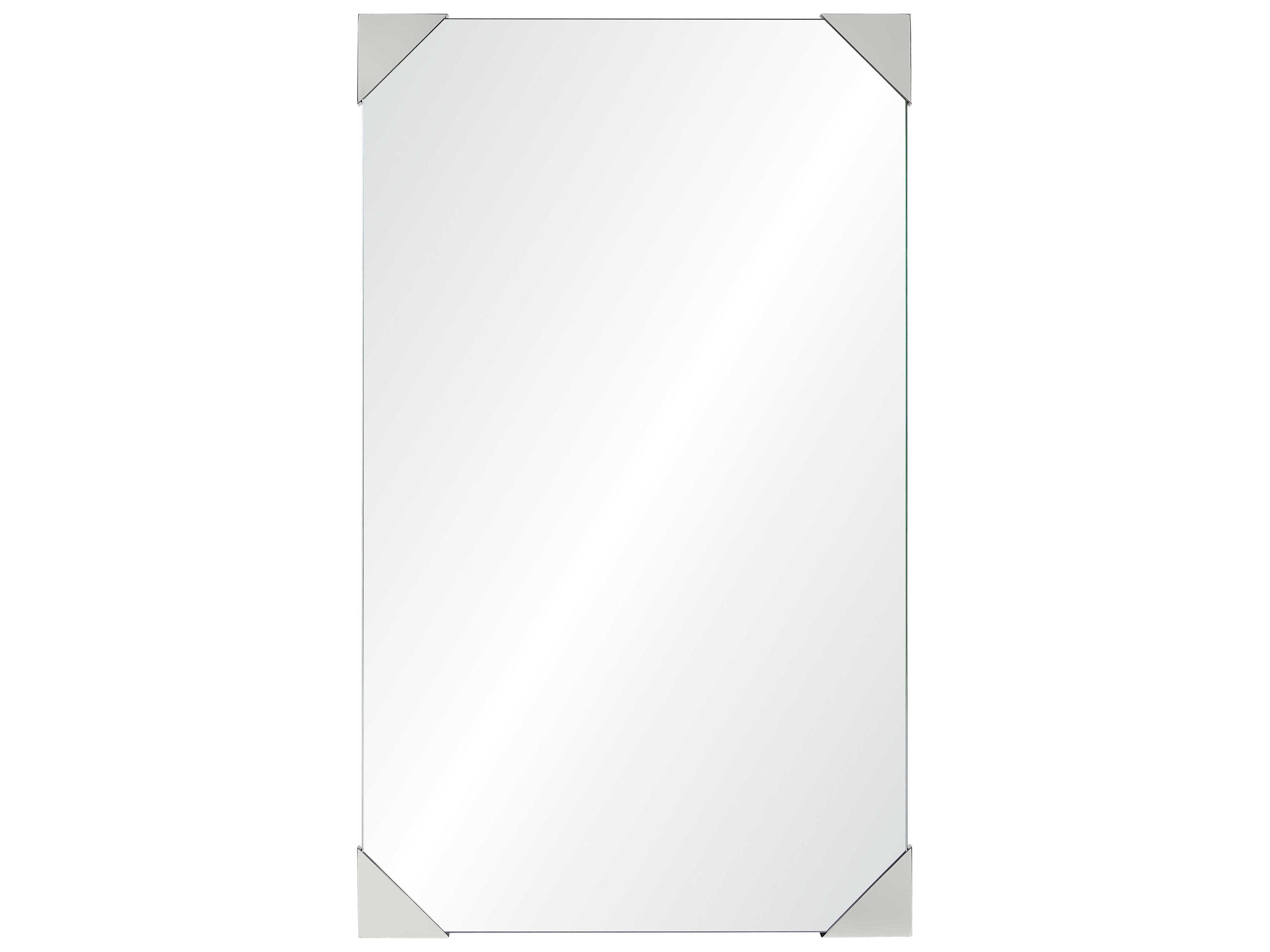 Polished Stainless Steel Rectangular Wall Mirror