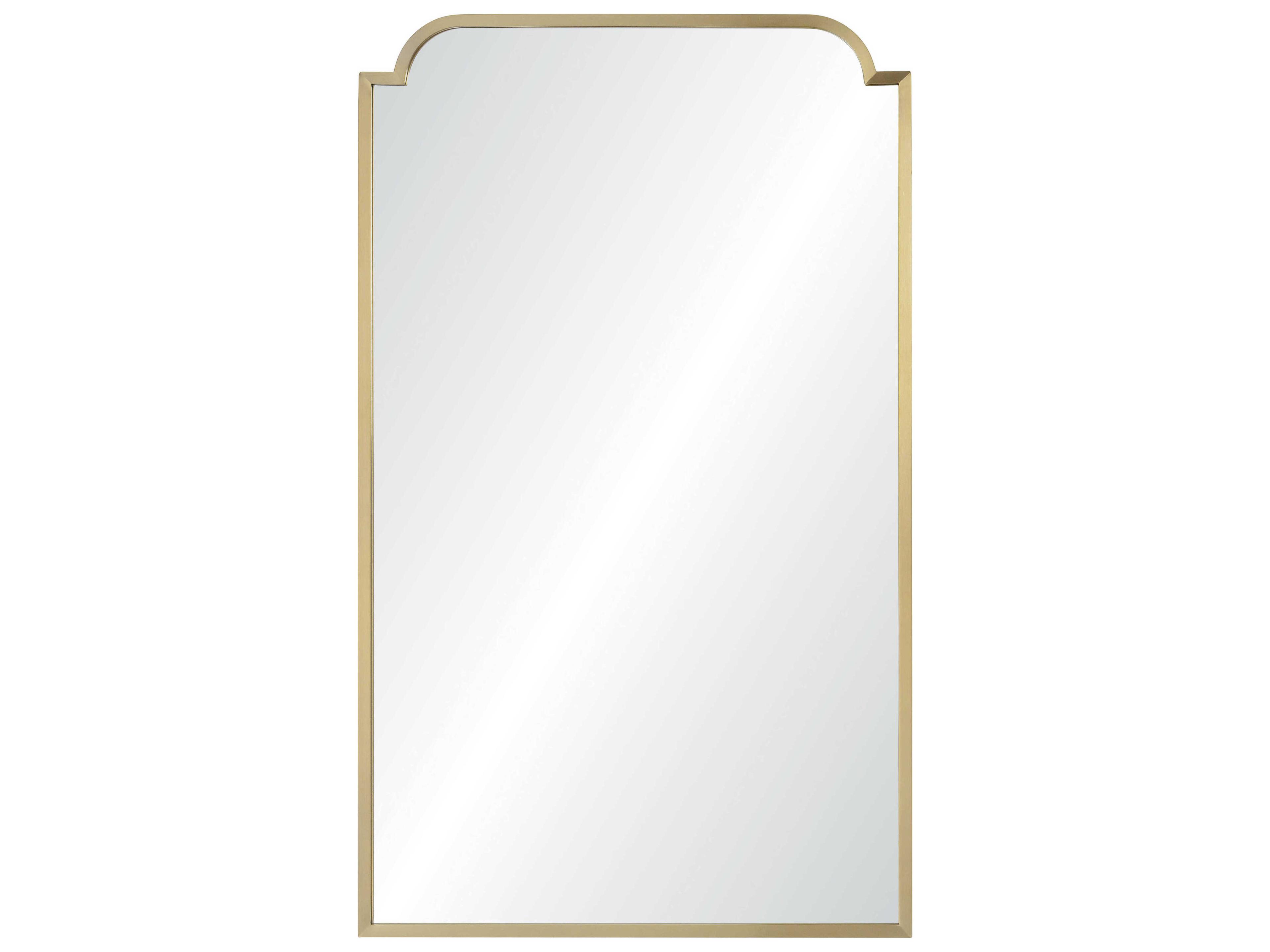 Satin Brass Rectangular Wall Mirror
