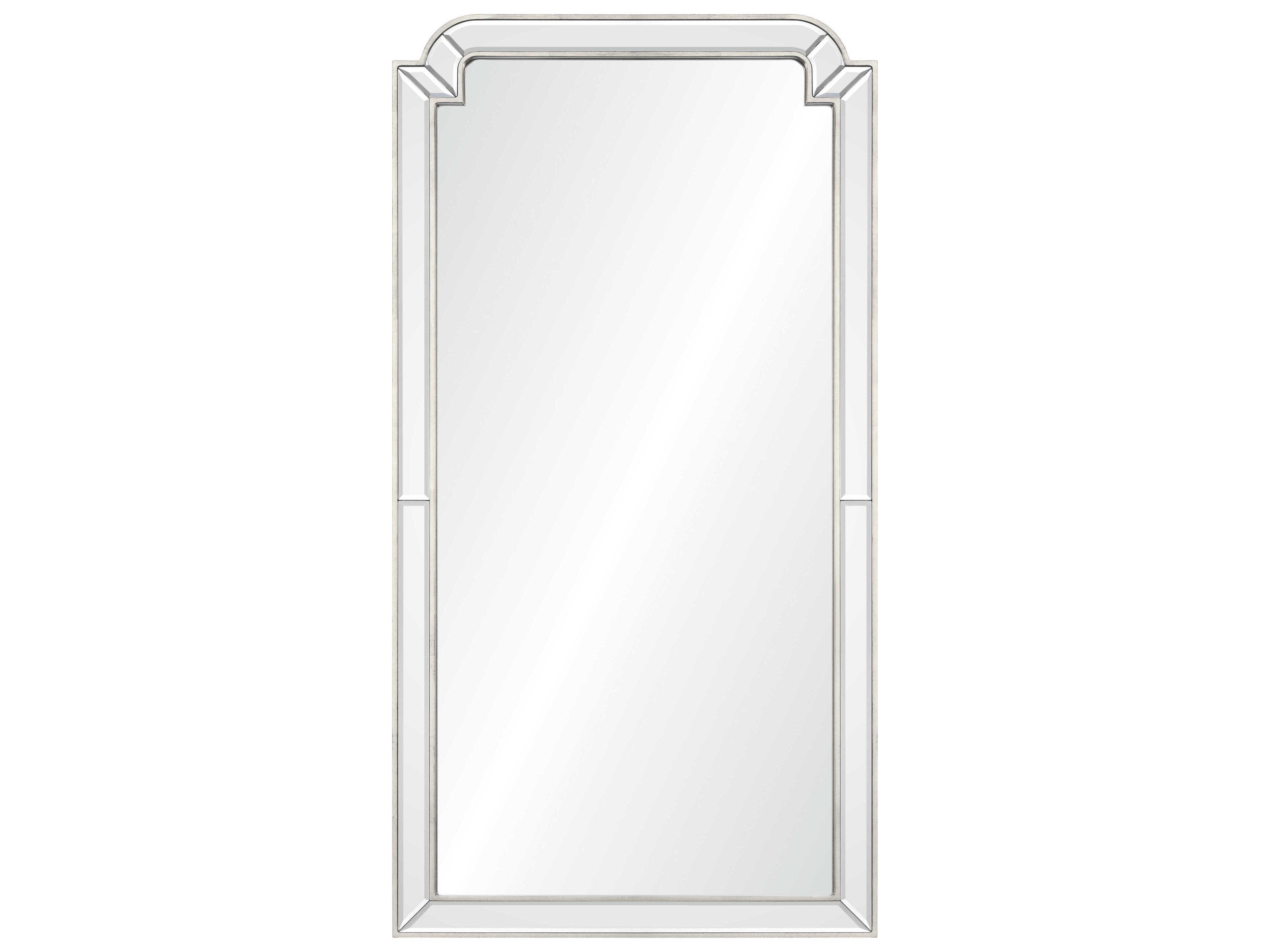Distressed Silver Leaf Rectangular Wall Mirror