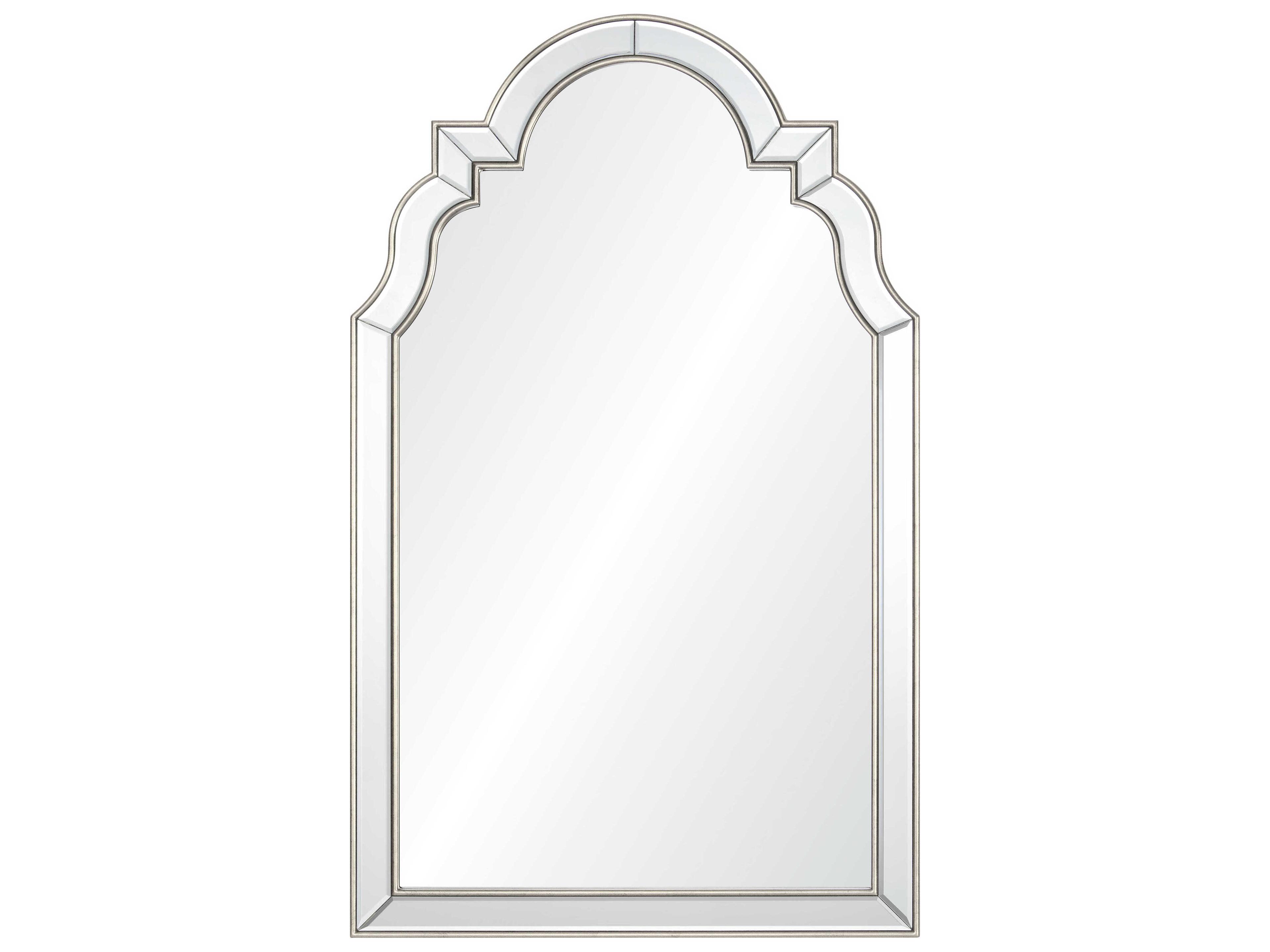 Distressed Silver Leaf Framed Wall Mirror