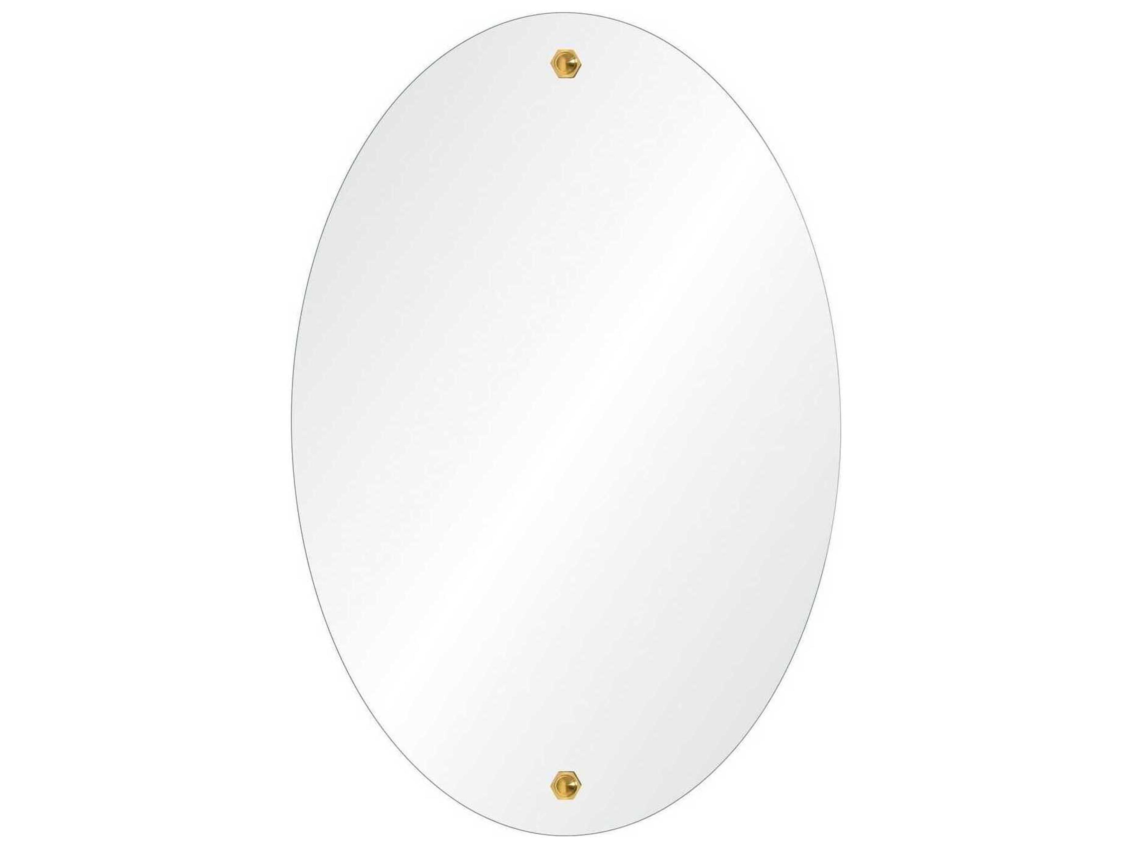 Brass Oval Wall Mirror