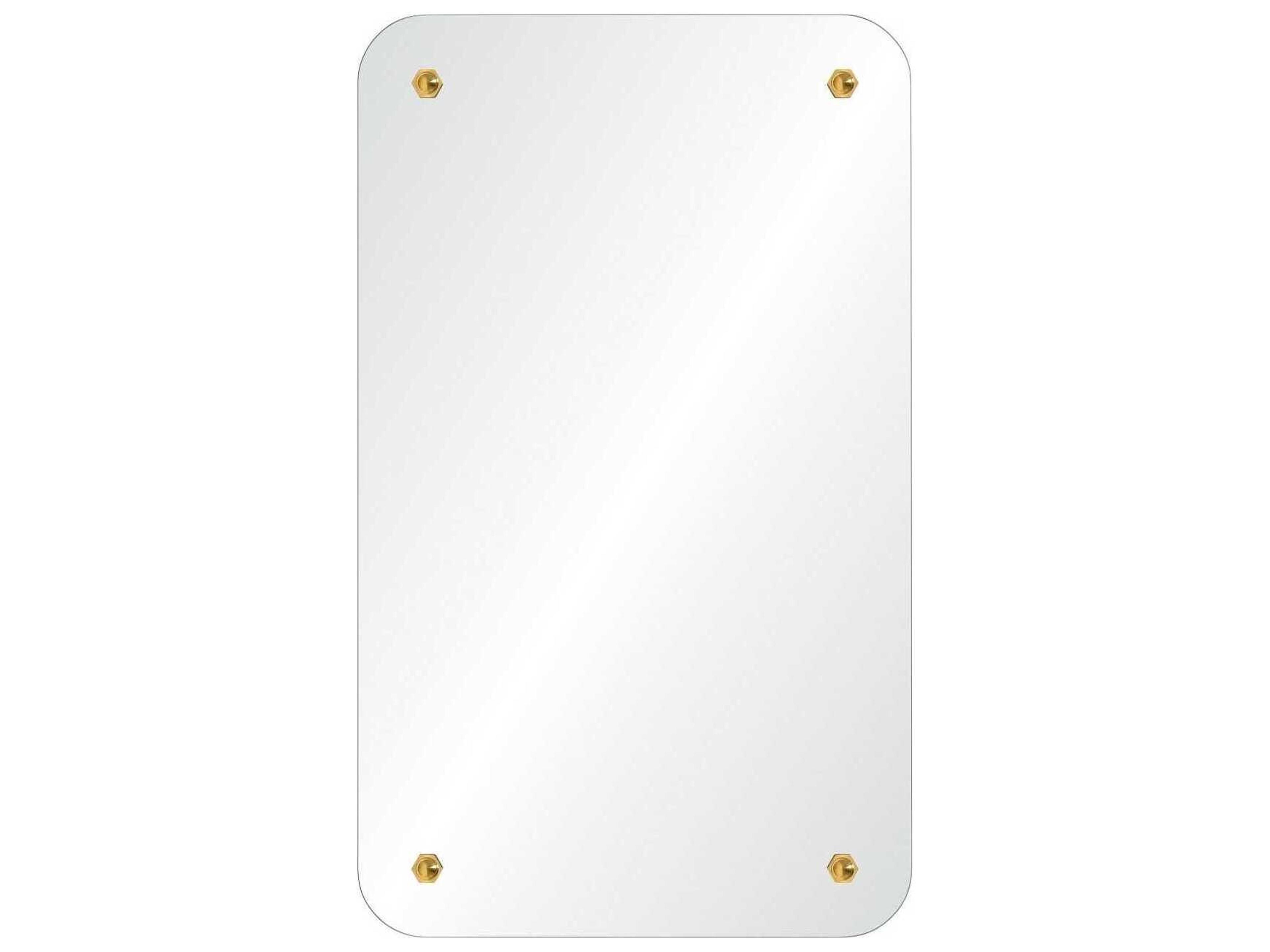 Brass Rectangular Wall Mirror