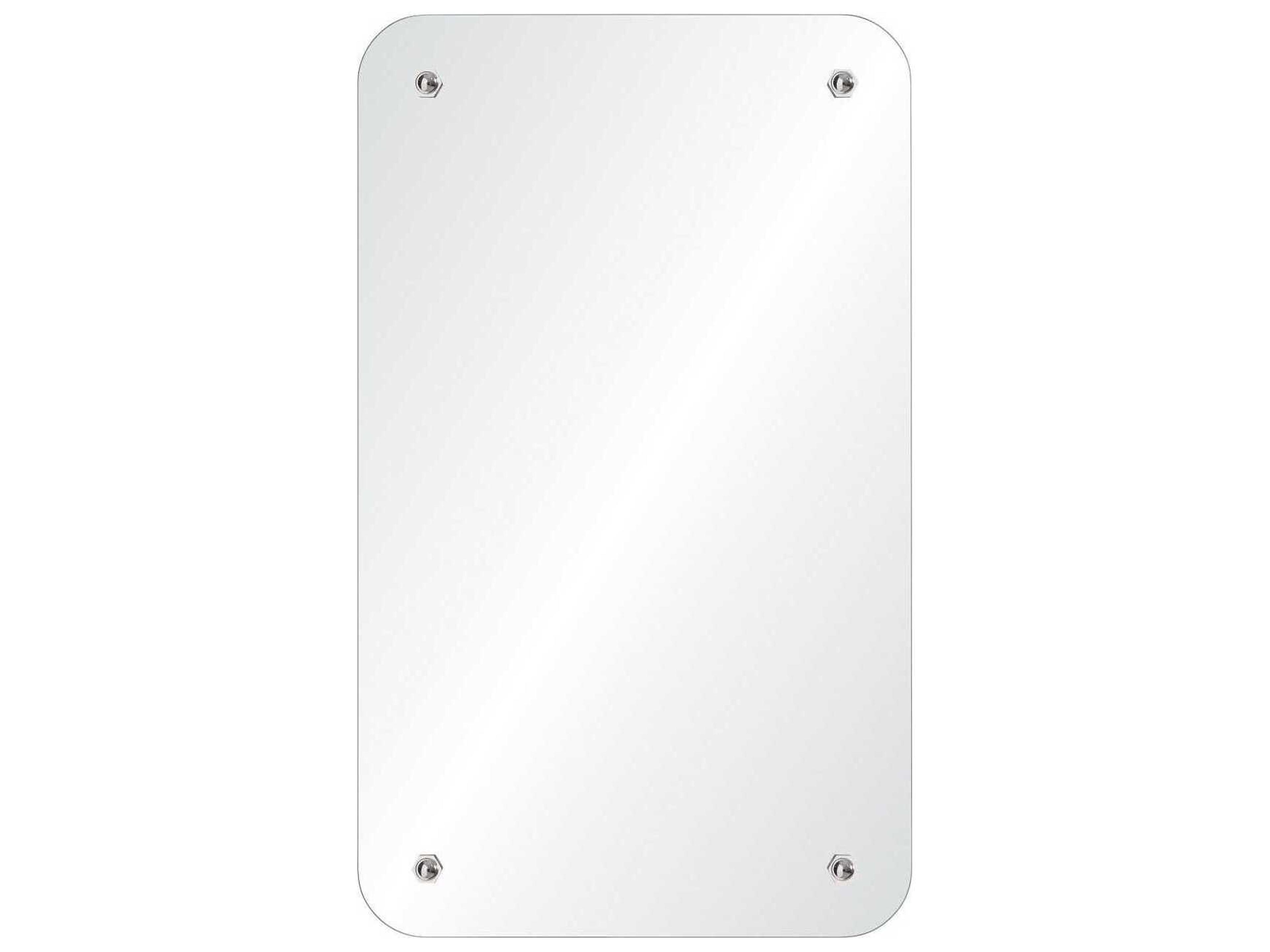 Polished Stainless Steel Rectangular Wall Mirror
