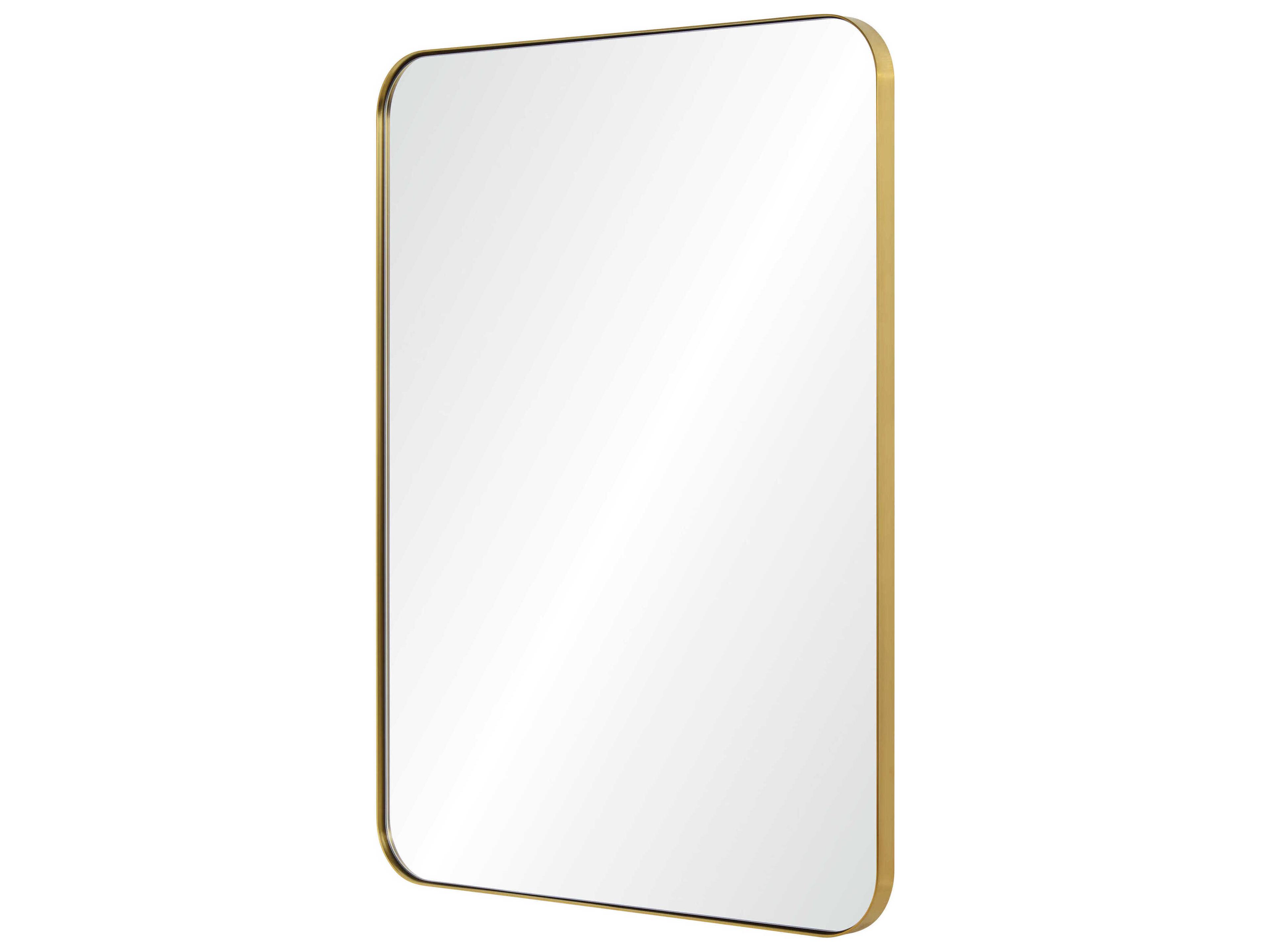 Mirror Home Brushed Brass Rectangular Wall Mirror