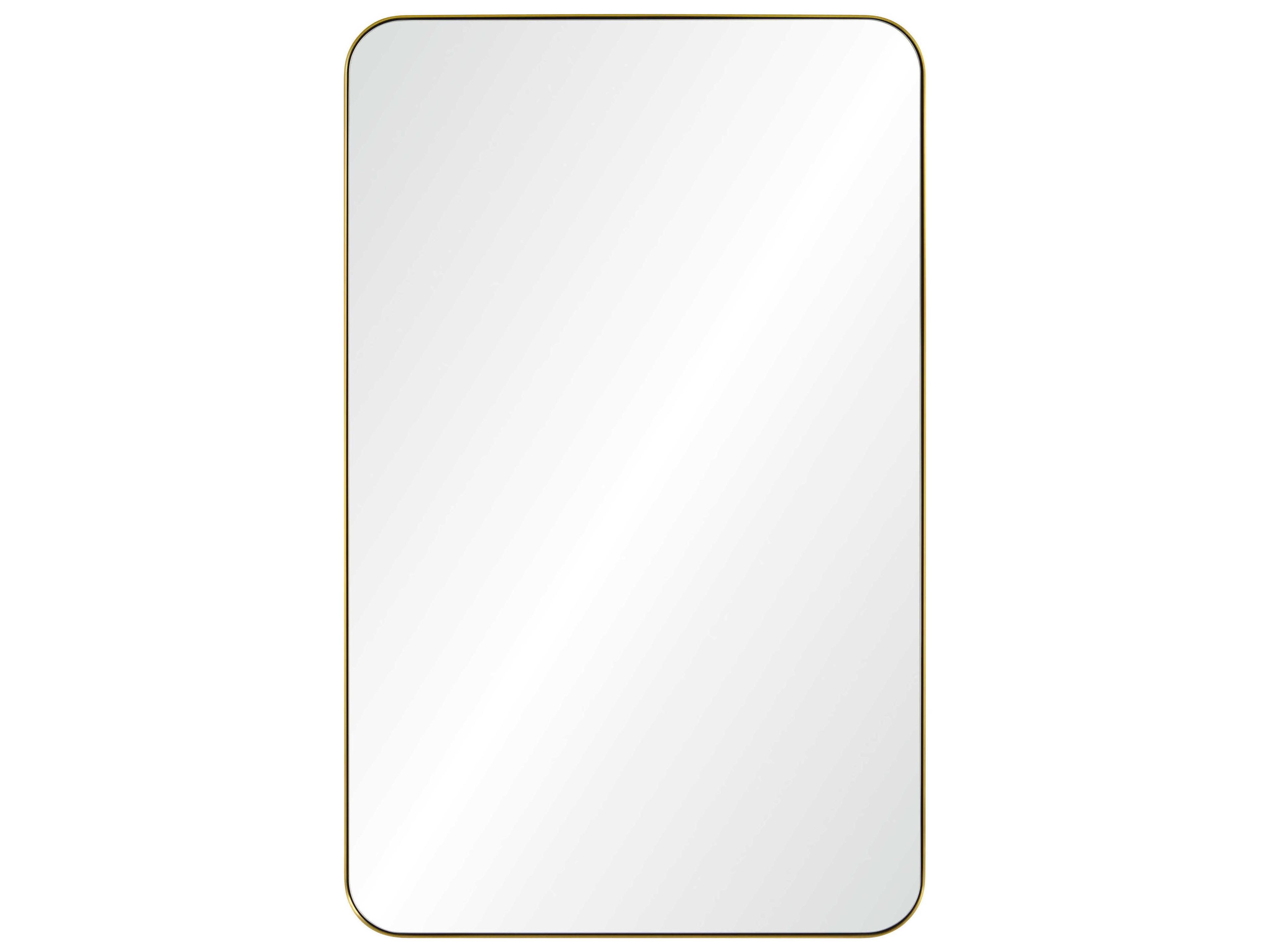 Mirror Home Brushed Brass Rectangular Wall Mirror