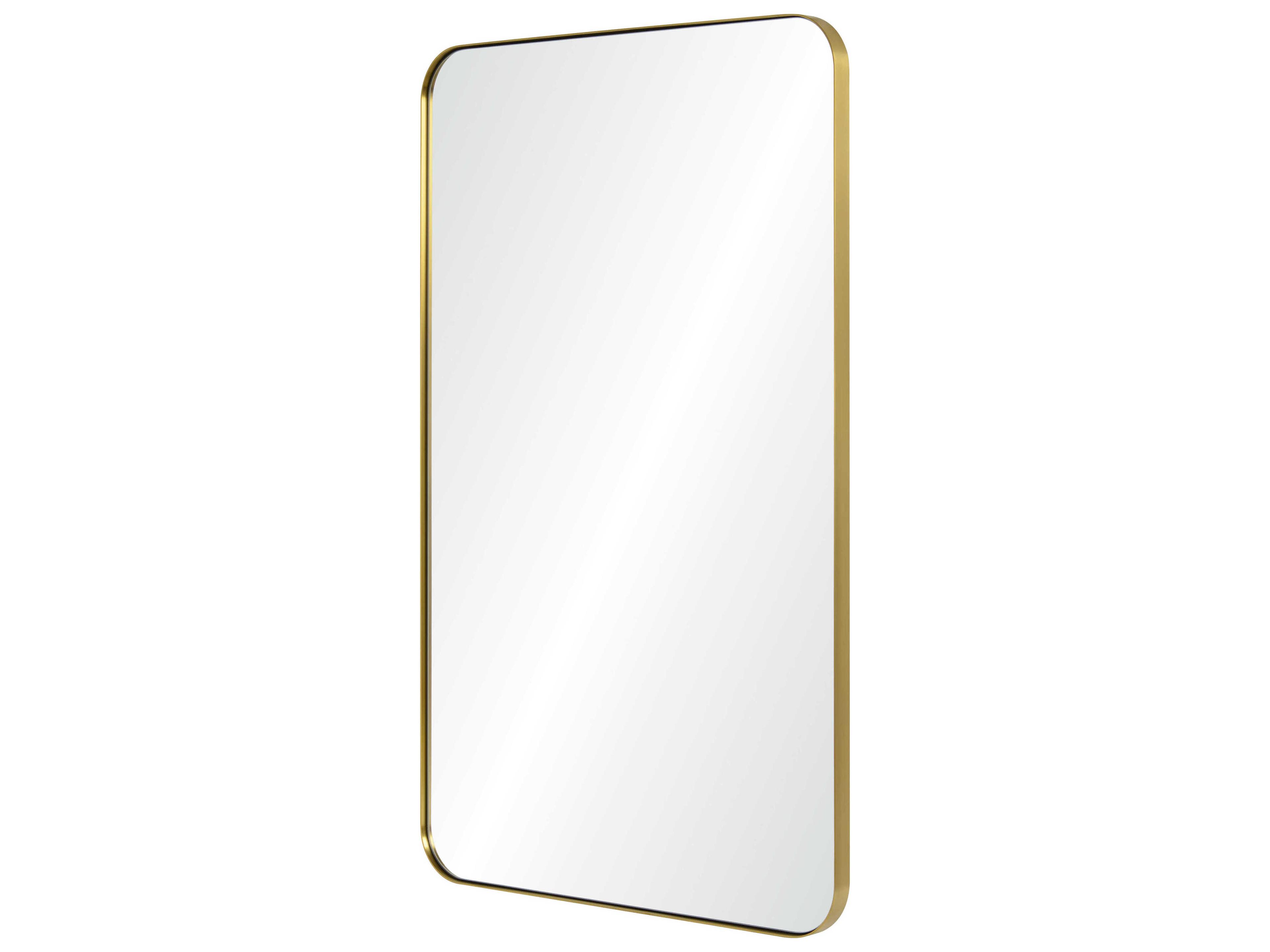 Mirror Home Brushed Brass Rectangular Wall Mirror