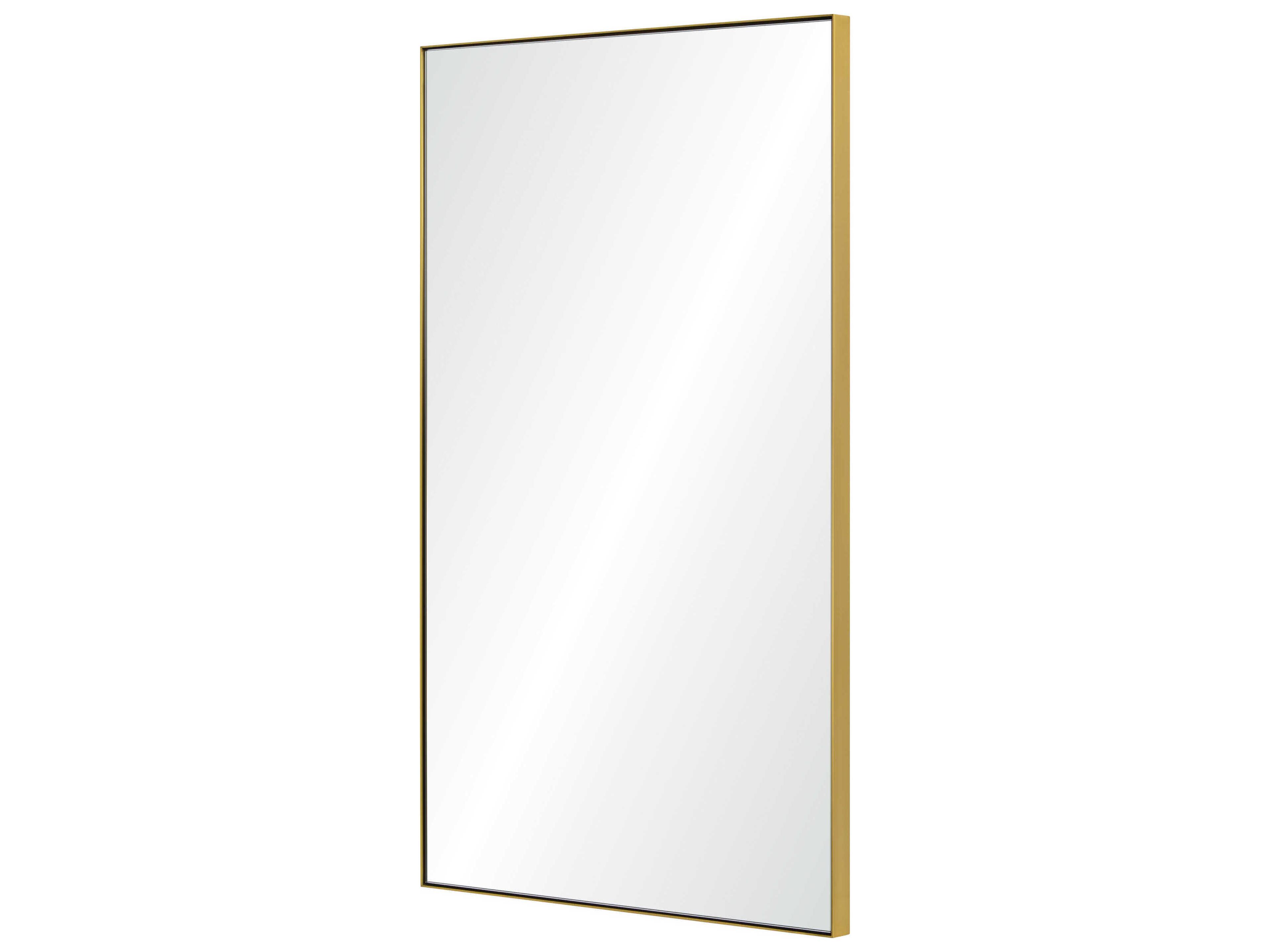 Mirror Home Brushed Brass Rectangular Wall Mirror