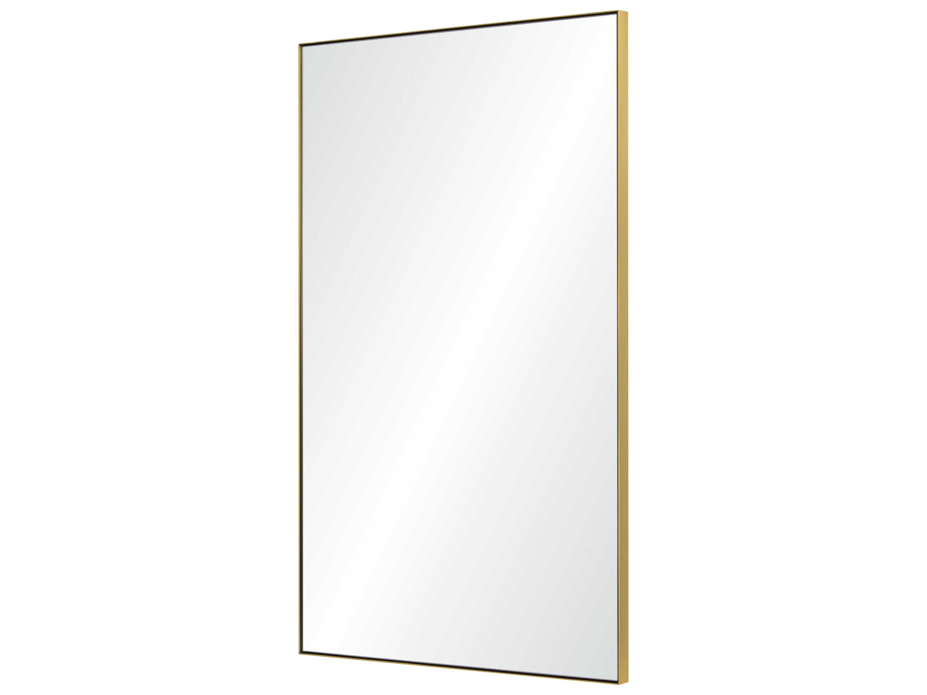Mirror Home Brushed Brass Rectangular Wall Mirror