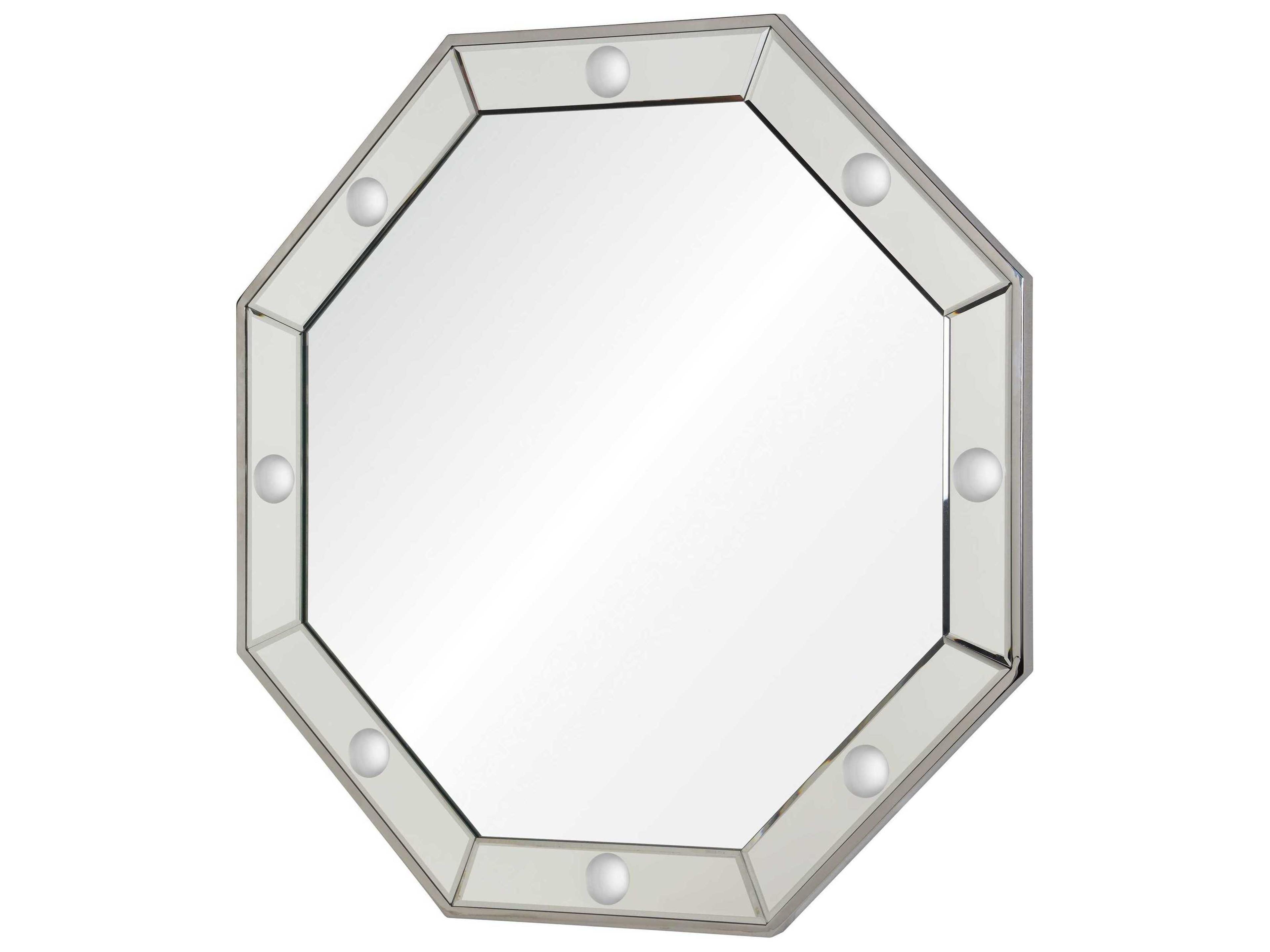 Mirror Home Bunny Williams Polished Stainless Steel Wall Mirror