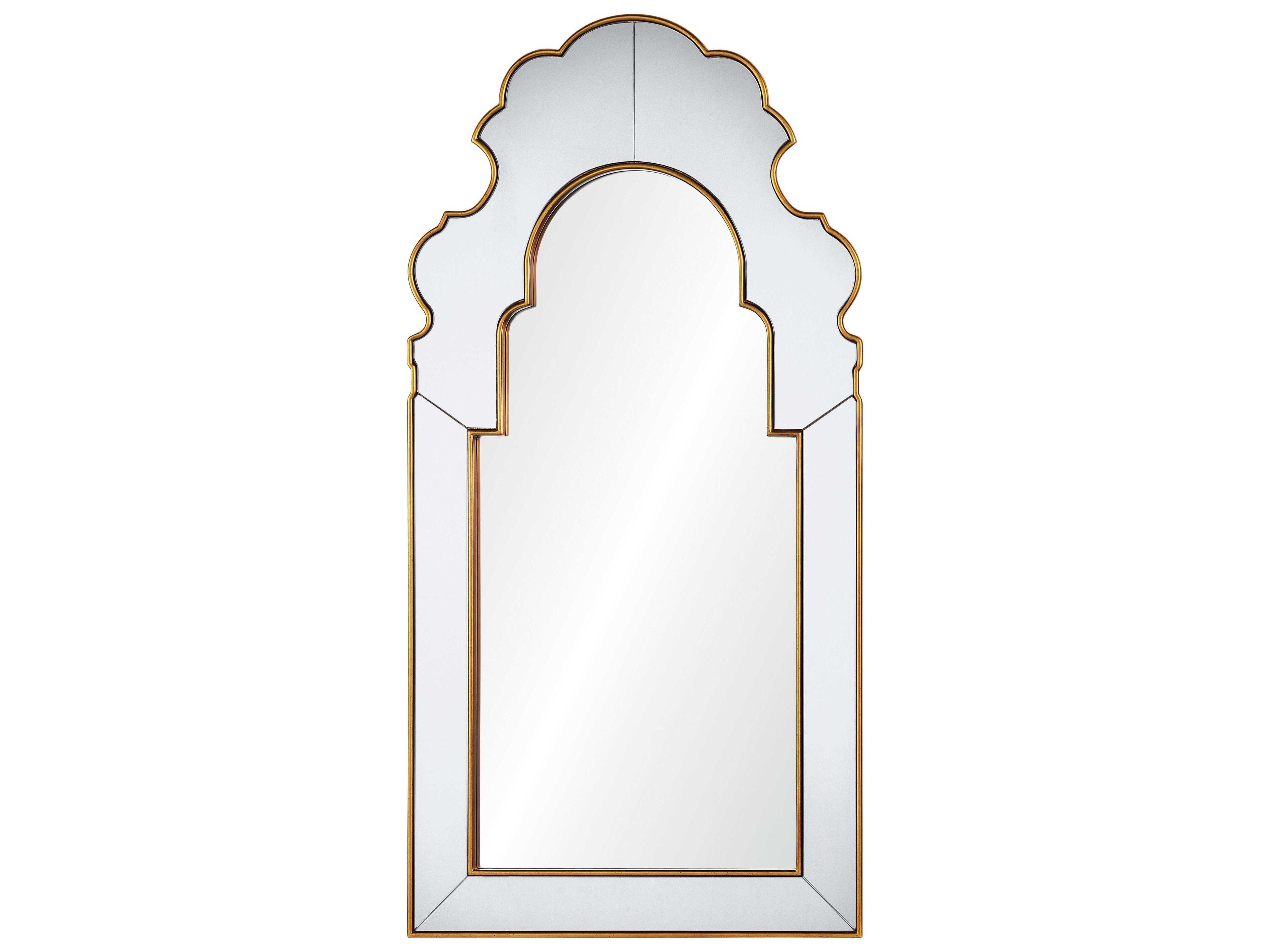 Bunny Williams Distressed Gold Leaf Wall Mirror