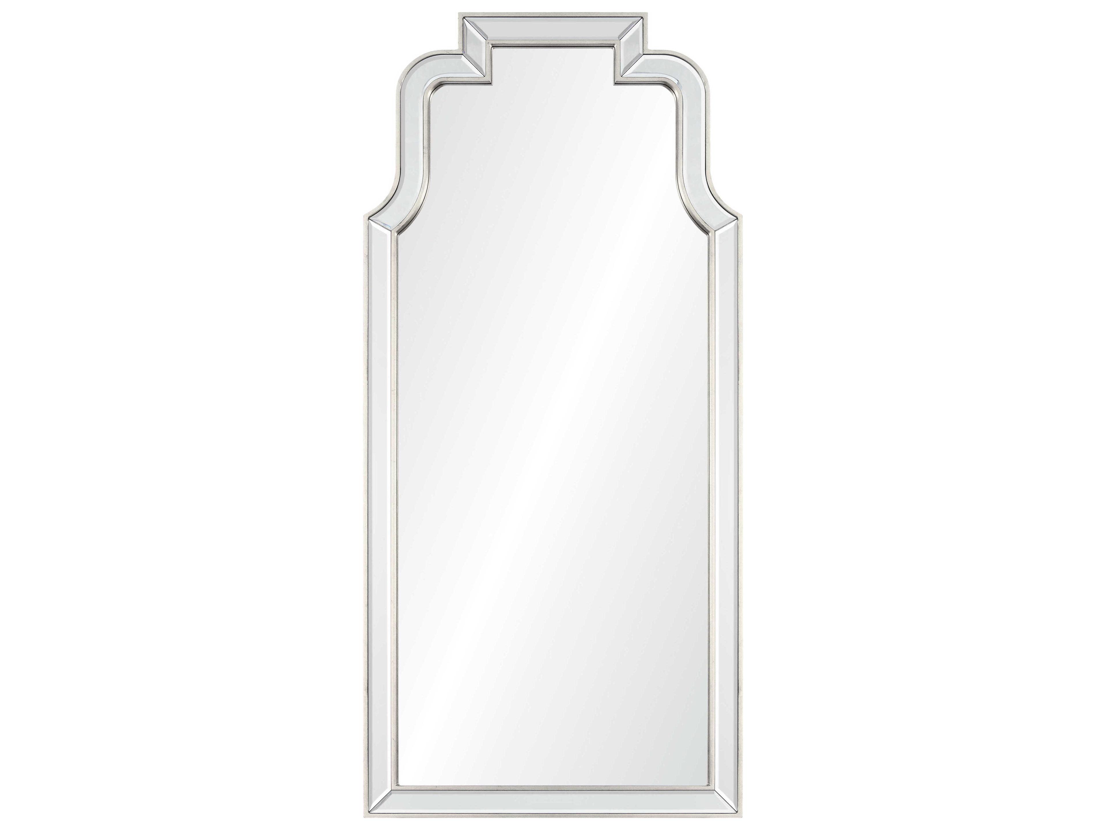 Bunny Williams Distressed Silver Leaf Framed Wall Mirror