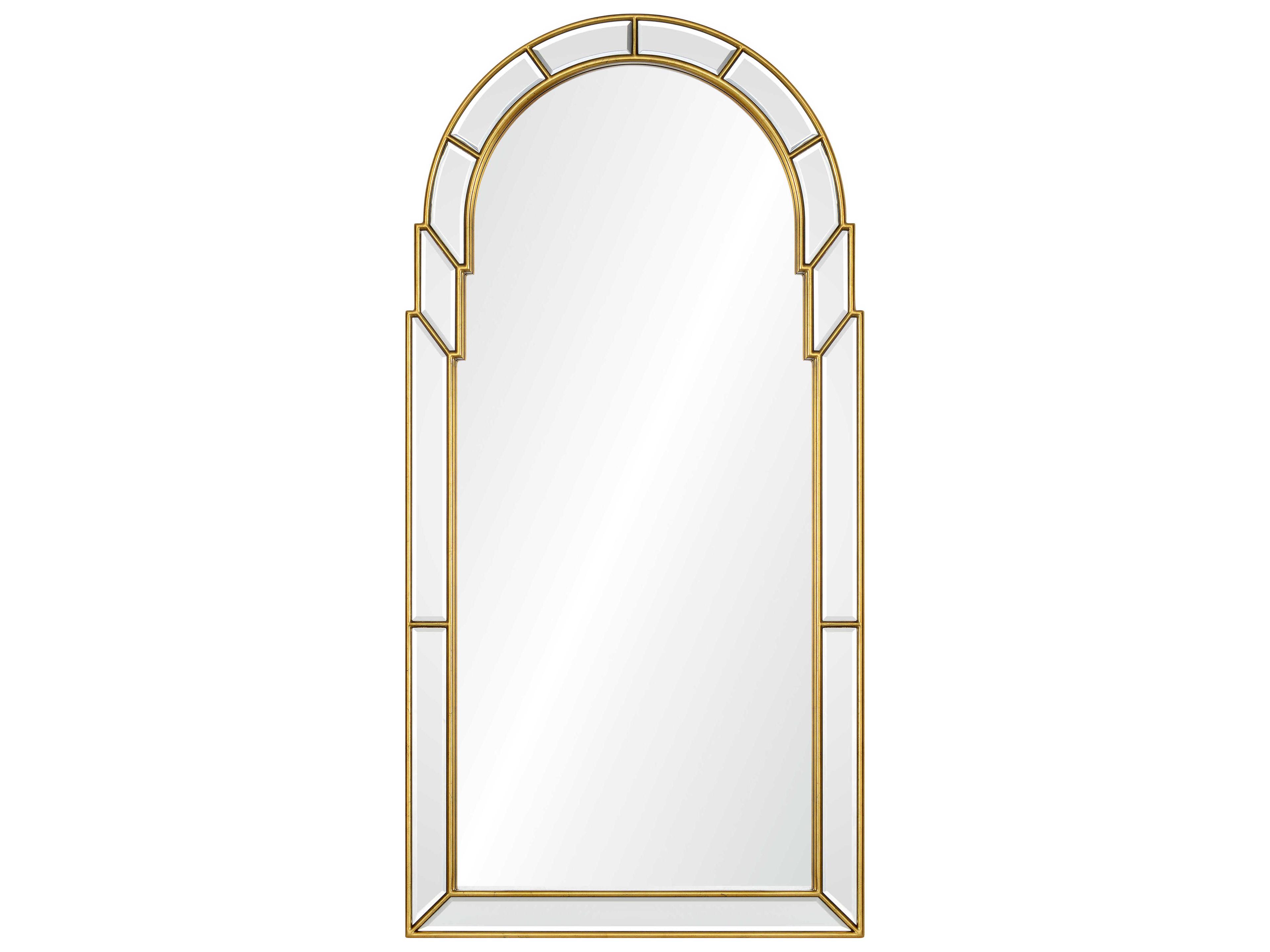 Bunny Williams Burnished Gold Leaf Framed Wall Mirror