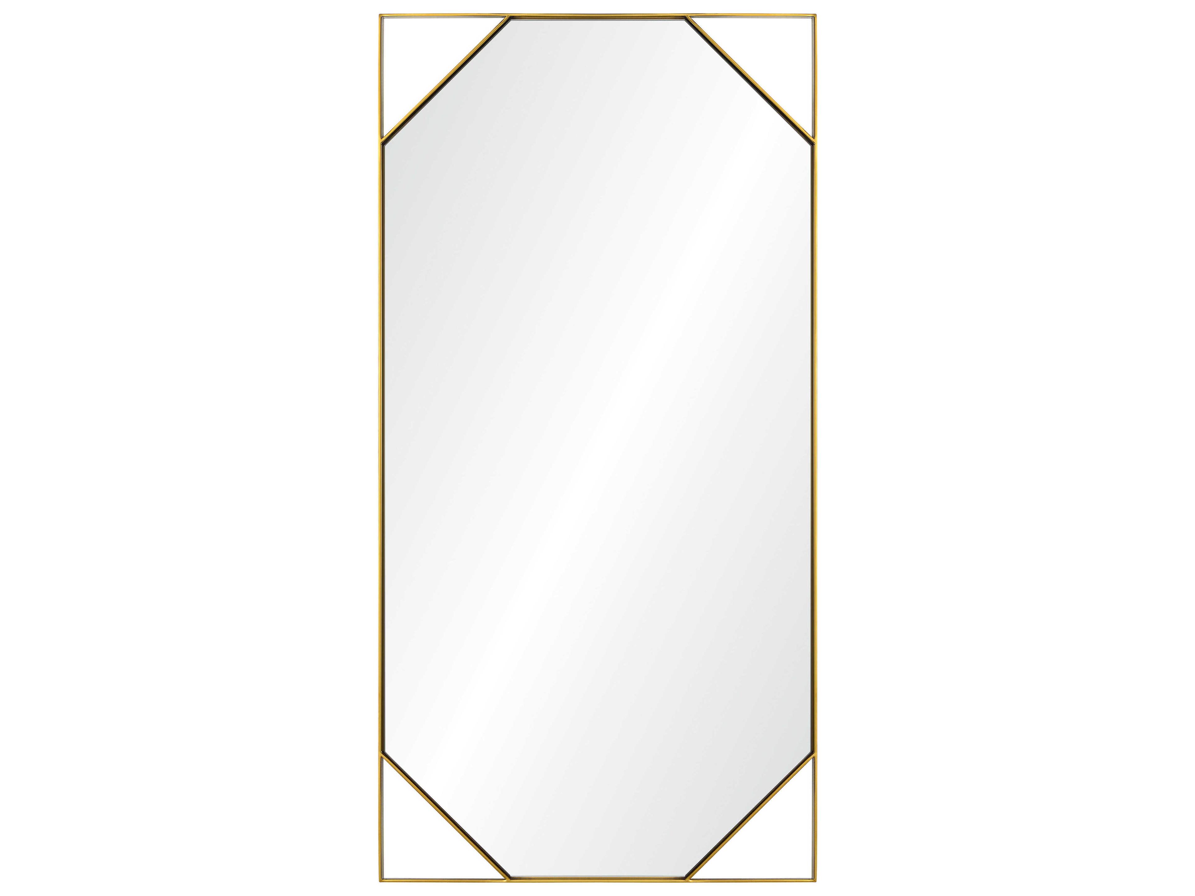 Jamie Drake Burnished Brass Rectangular Wall Mirror