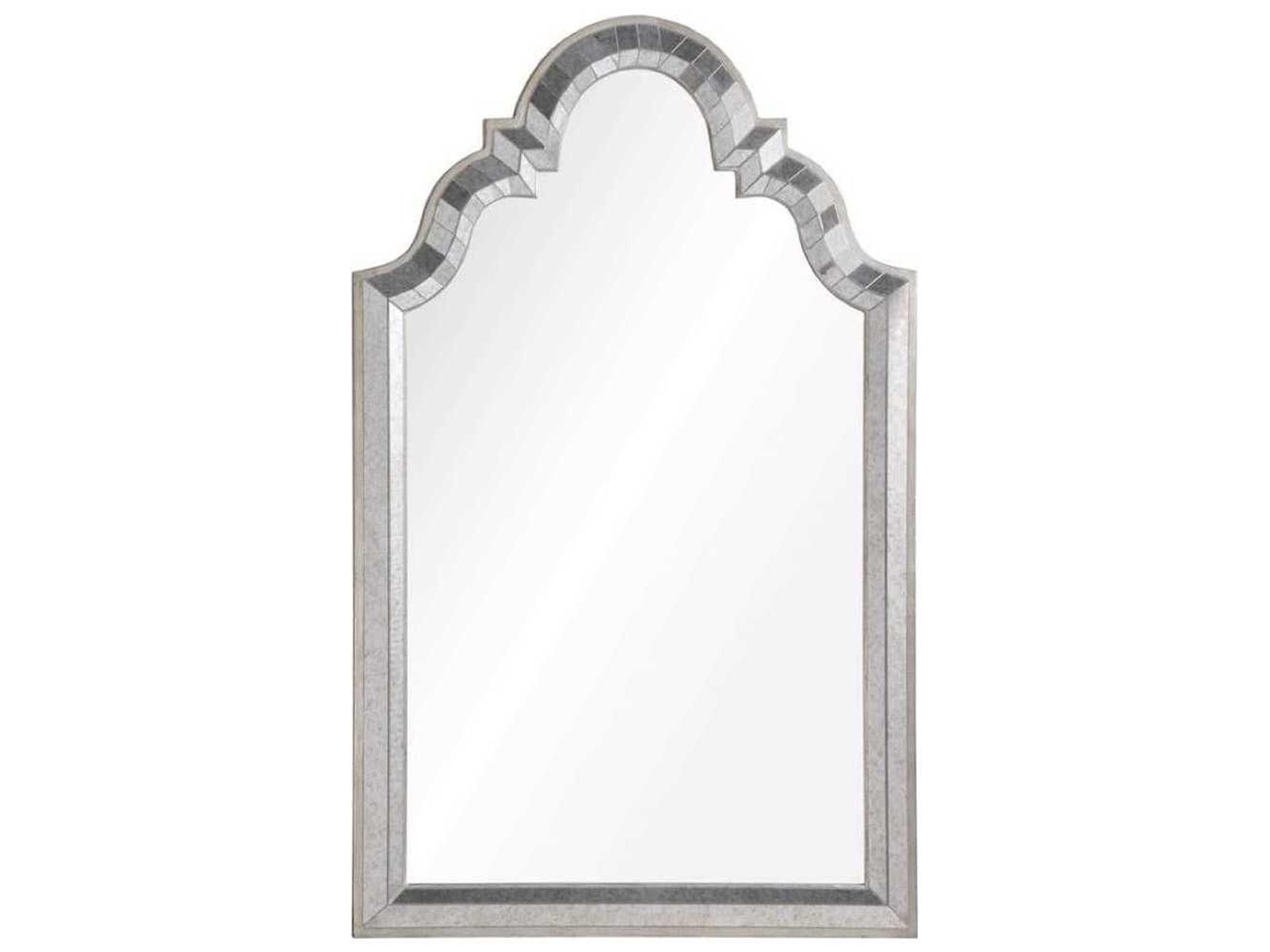 Michael S. Smith Antiqued Silver Leaf Antiqued Wall Mirror