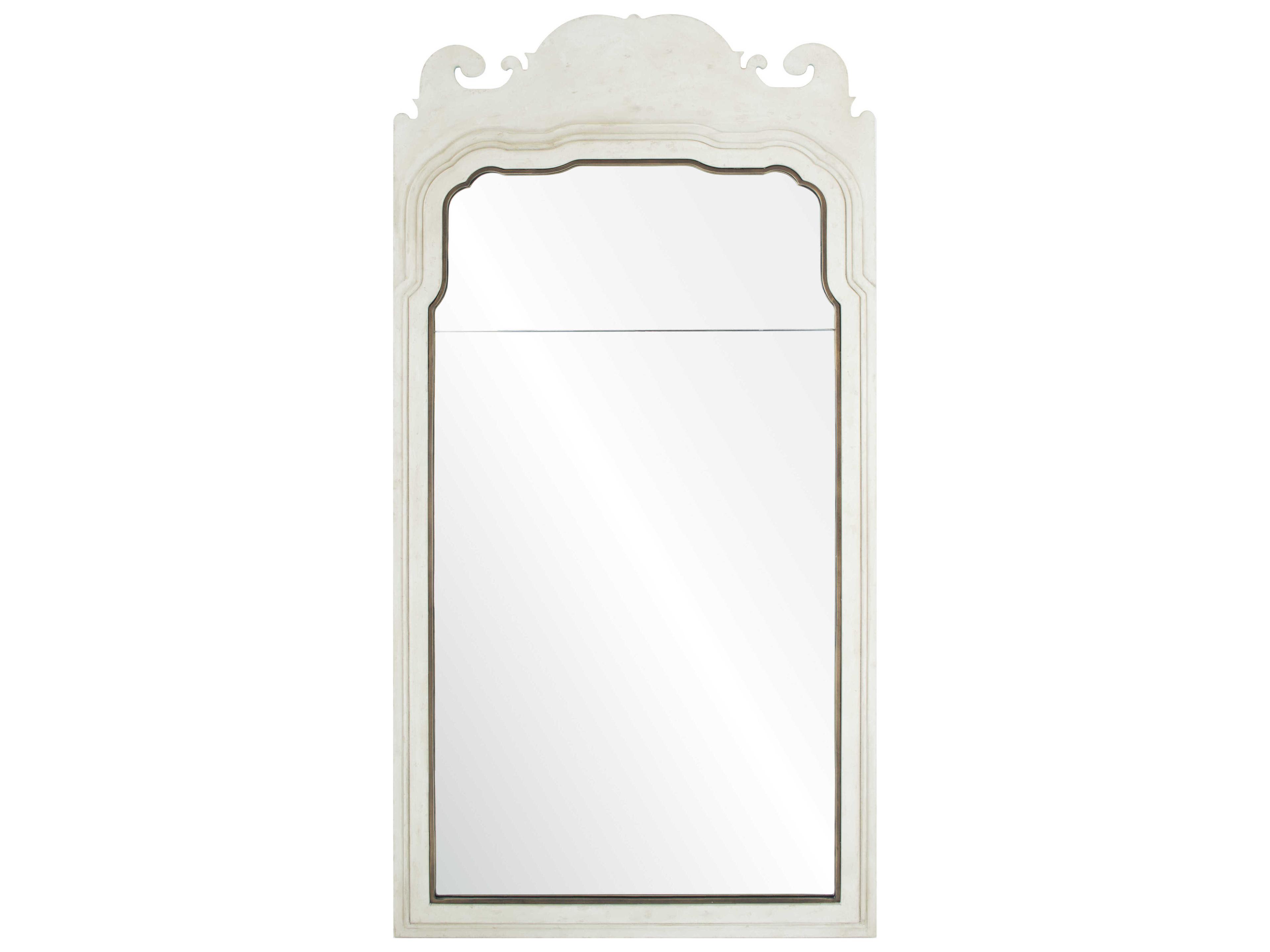 Michael S. Smith Antiqued Painted Gesso Wall Mirror