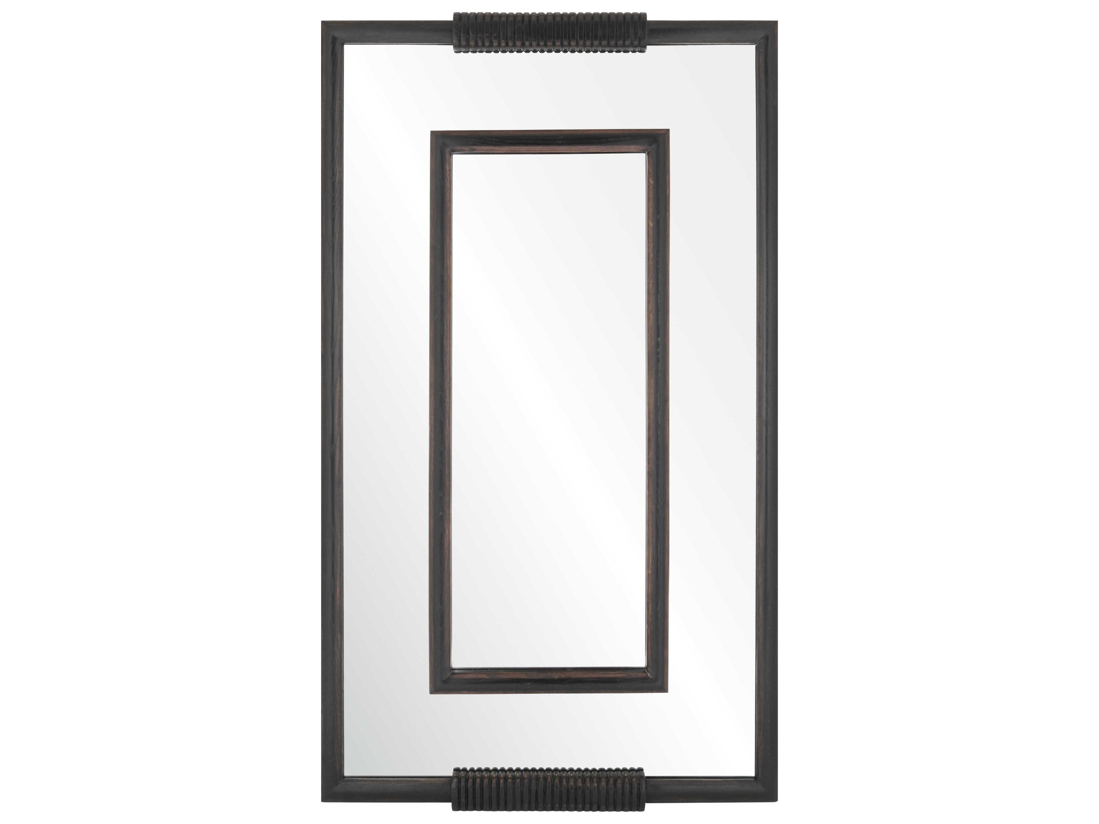 Michael S. Smith Walnut Rectangular Wall Mirror