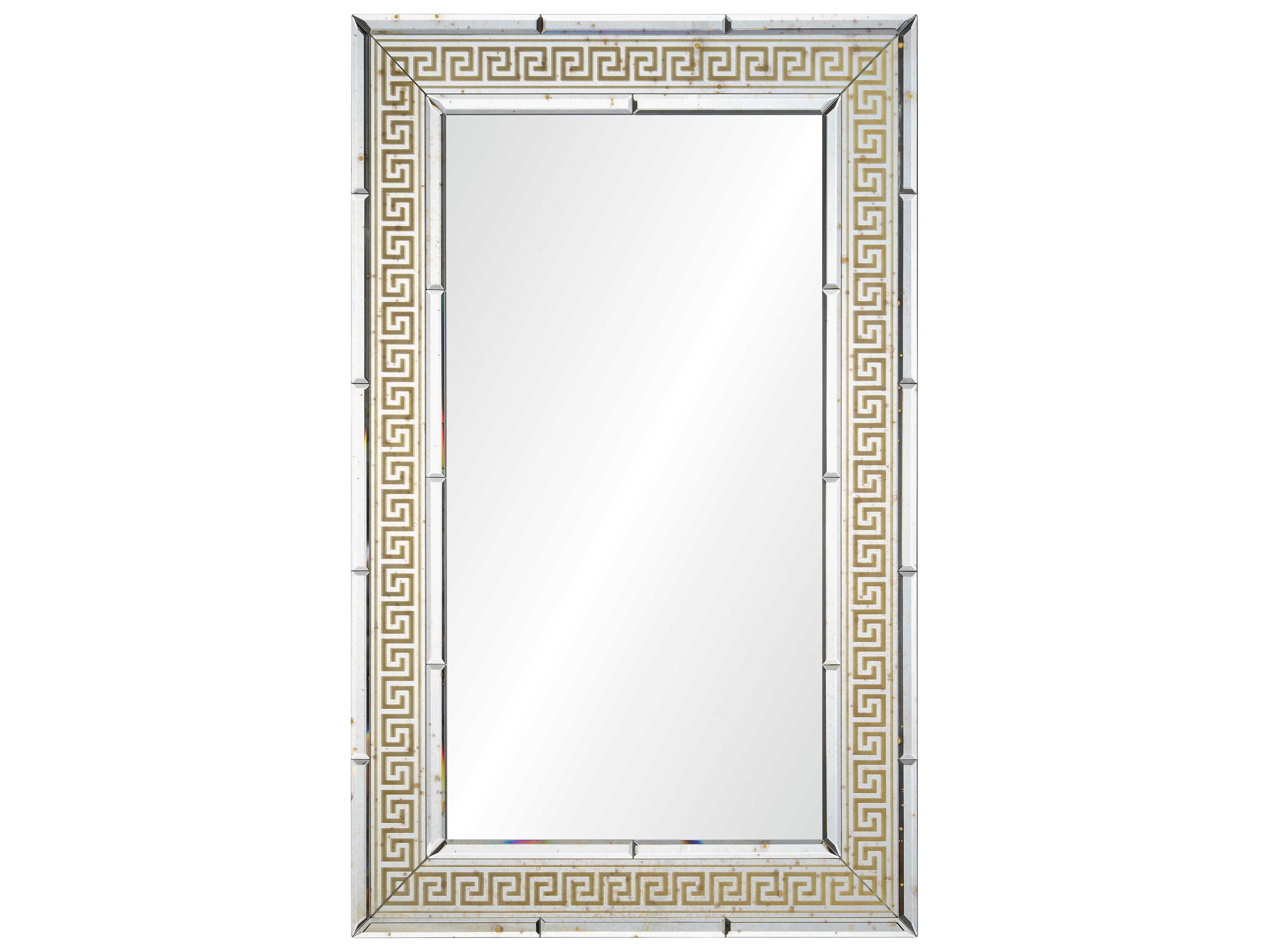 Suzanne Kasler Antiqued Gold Rectangular Wall Mirror