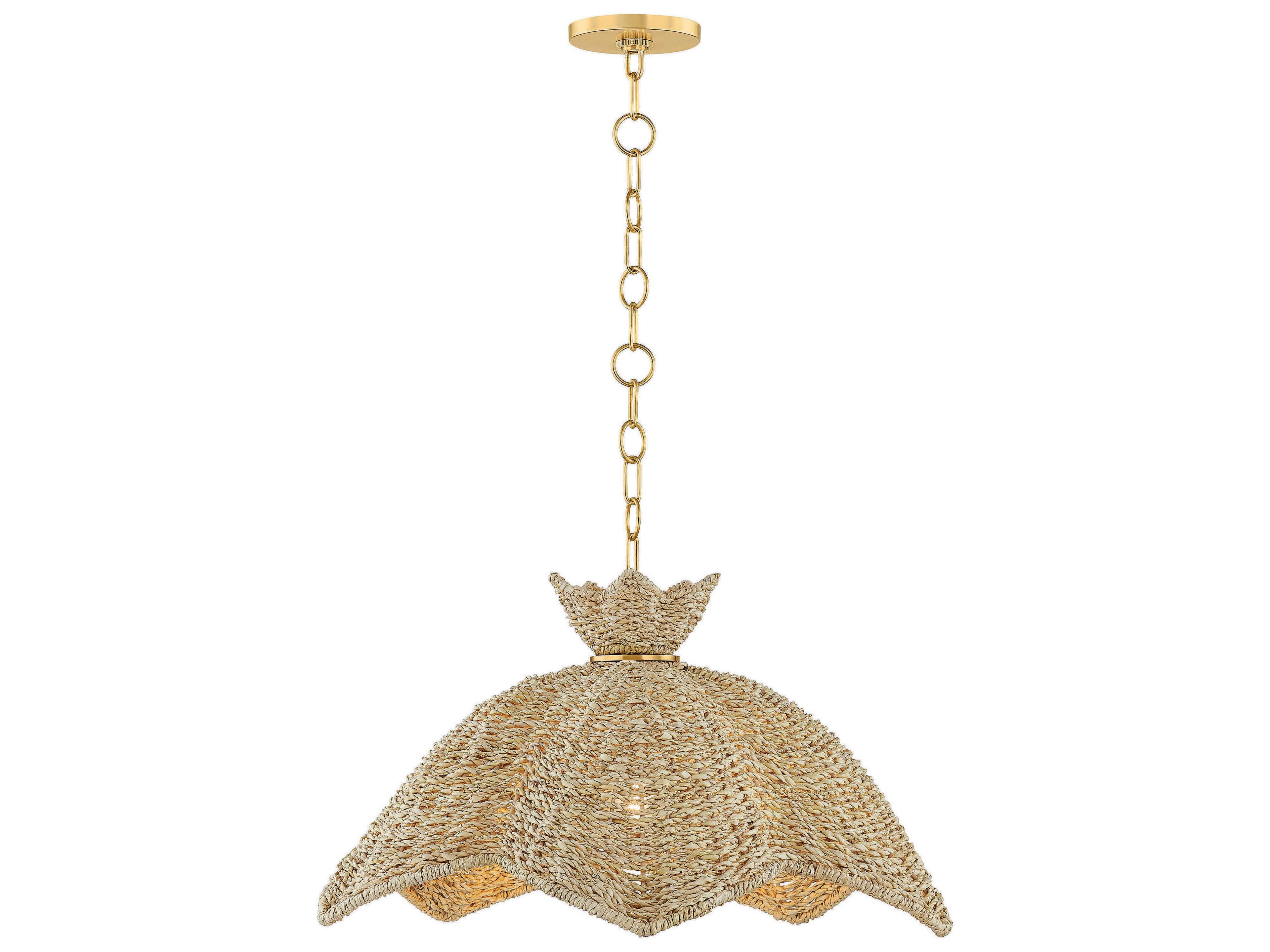 Solie 1-Light Aged Brass Dome Pendant