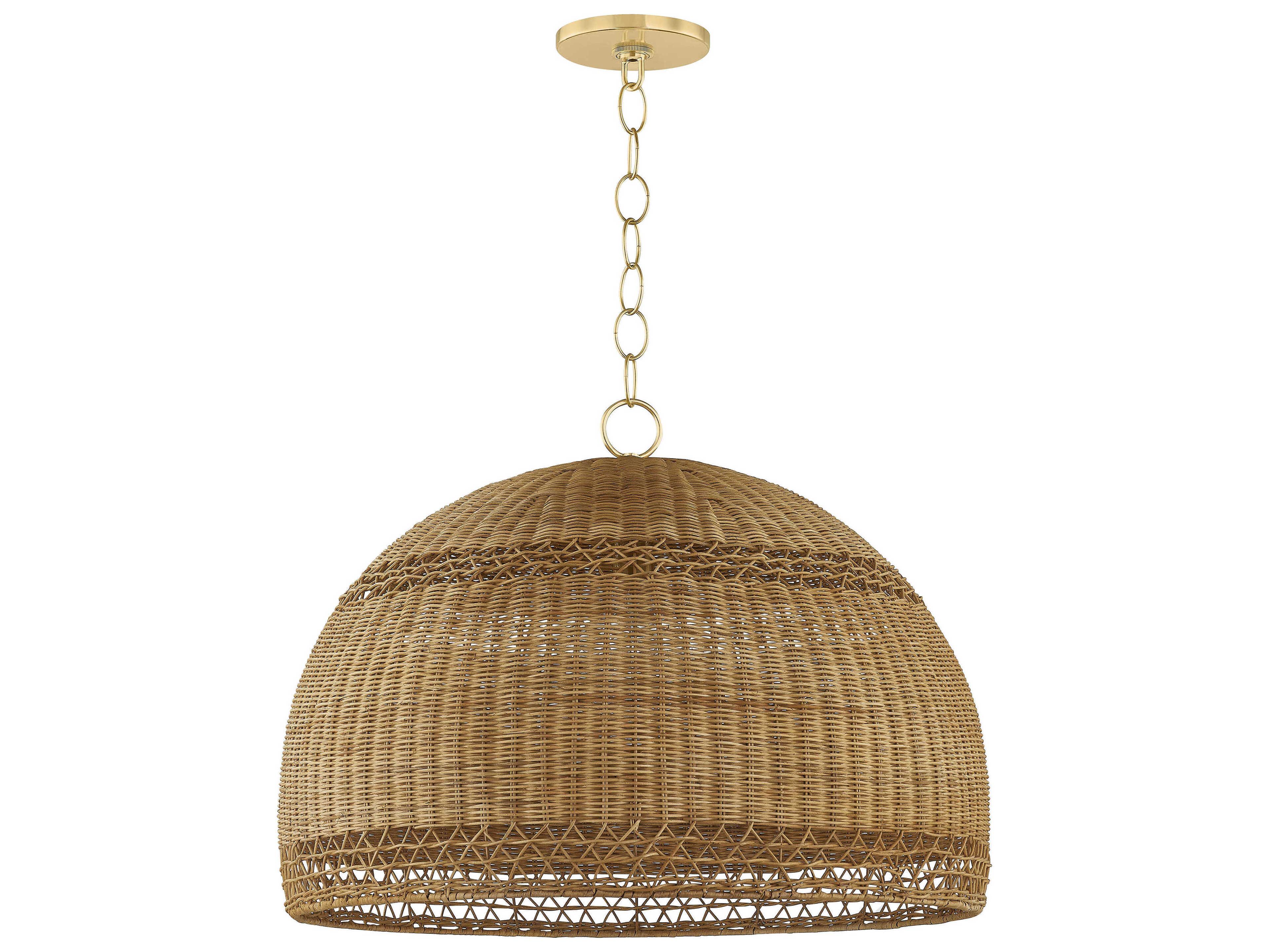 Mitzi April 1-Light Aged Brass Pendant