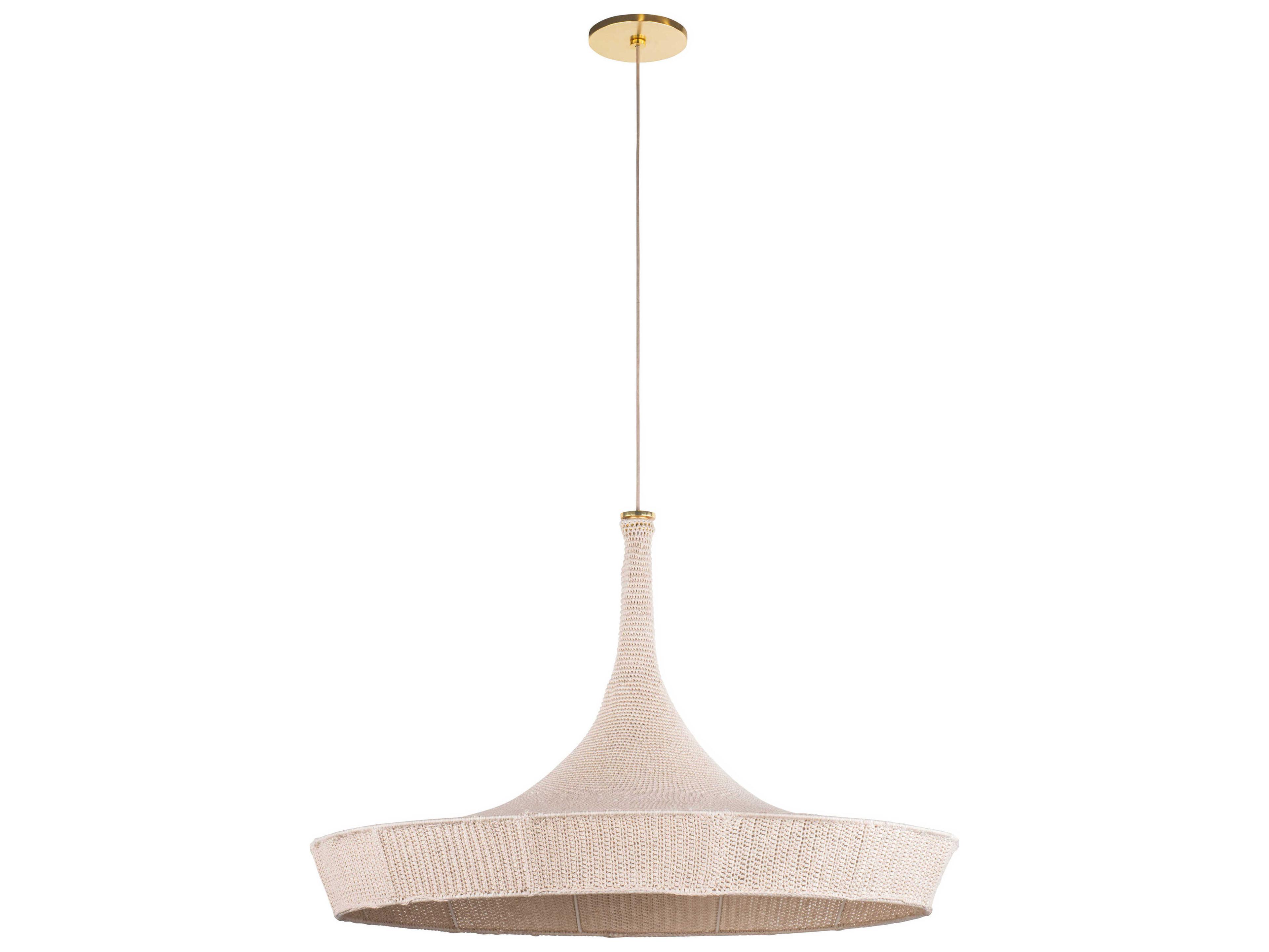 Mitzi Isola 1-Light Aged Brass Round Pendant