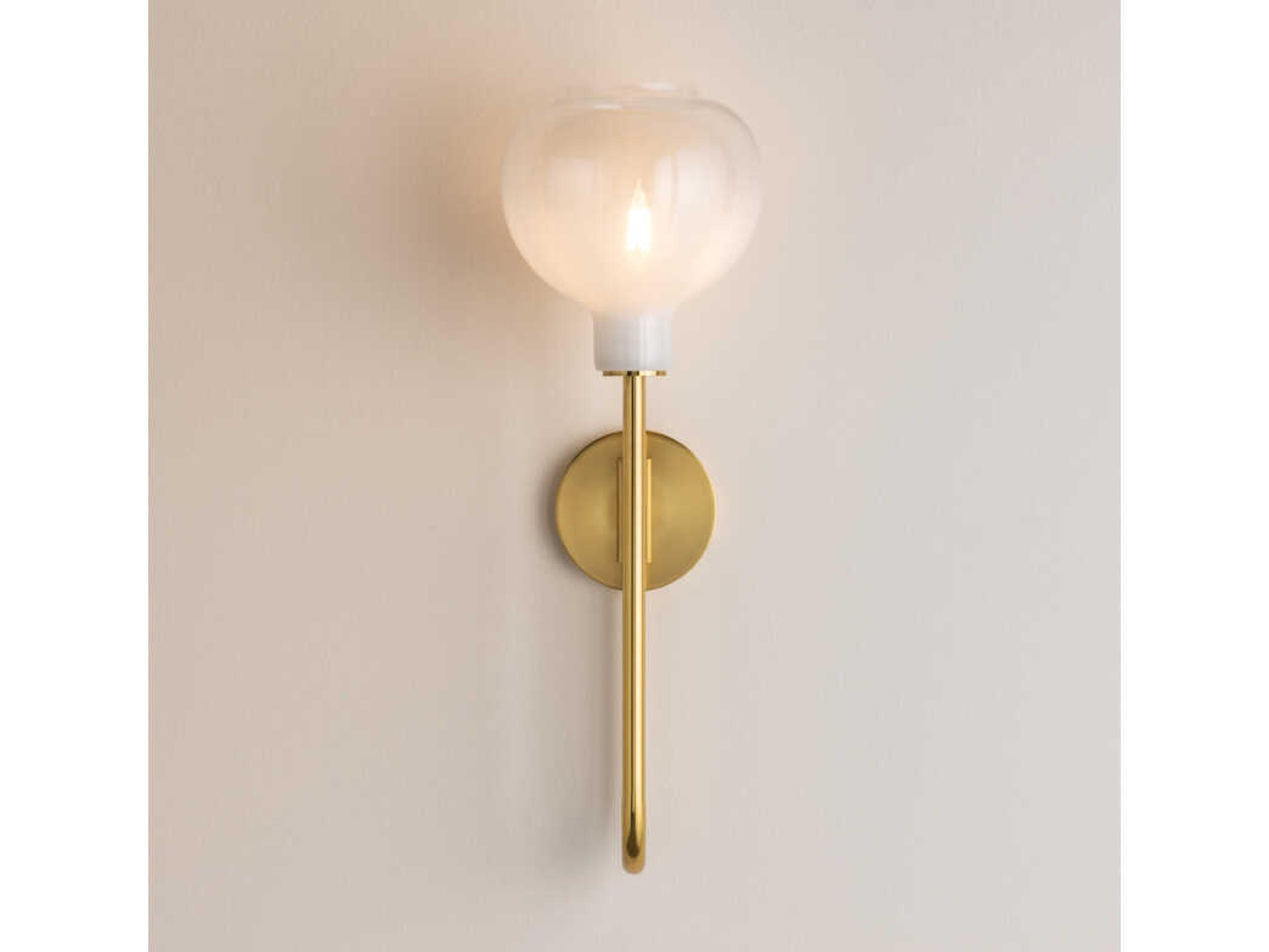 Mitzi Aster 1-Light Aged Brass Wall Sconce