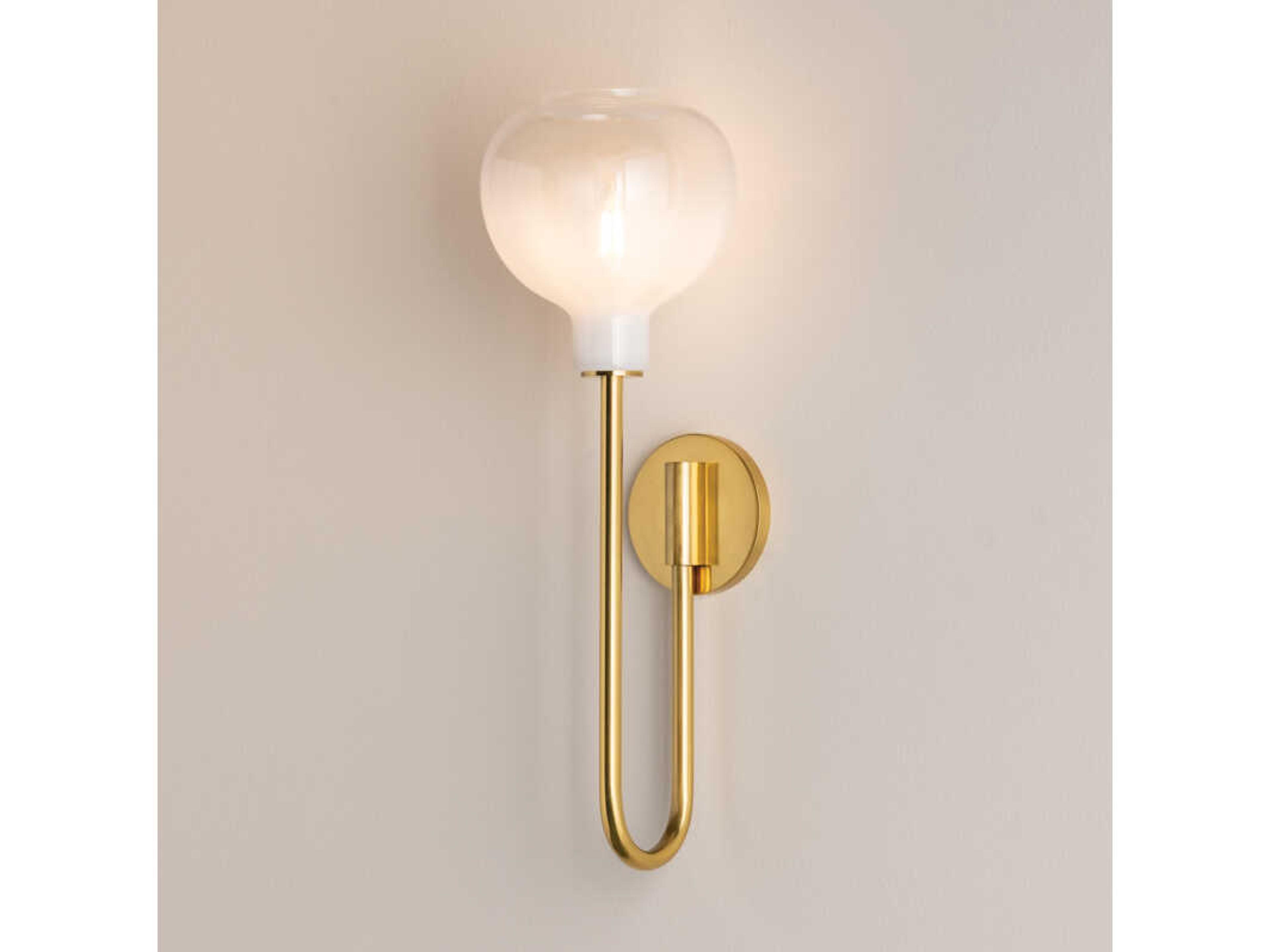 Mitzi Aster 1-Light Aged Brass Wall Sconce
