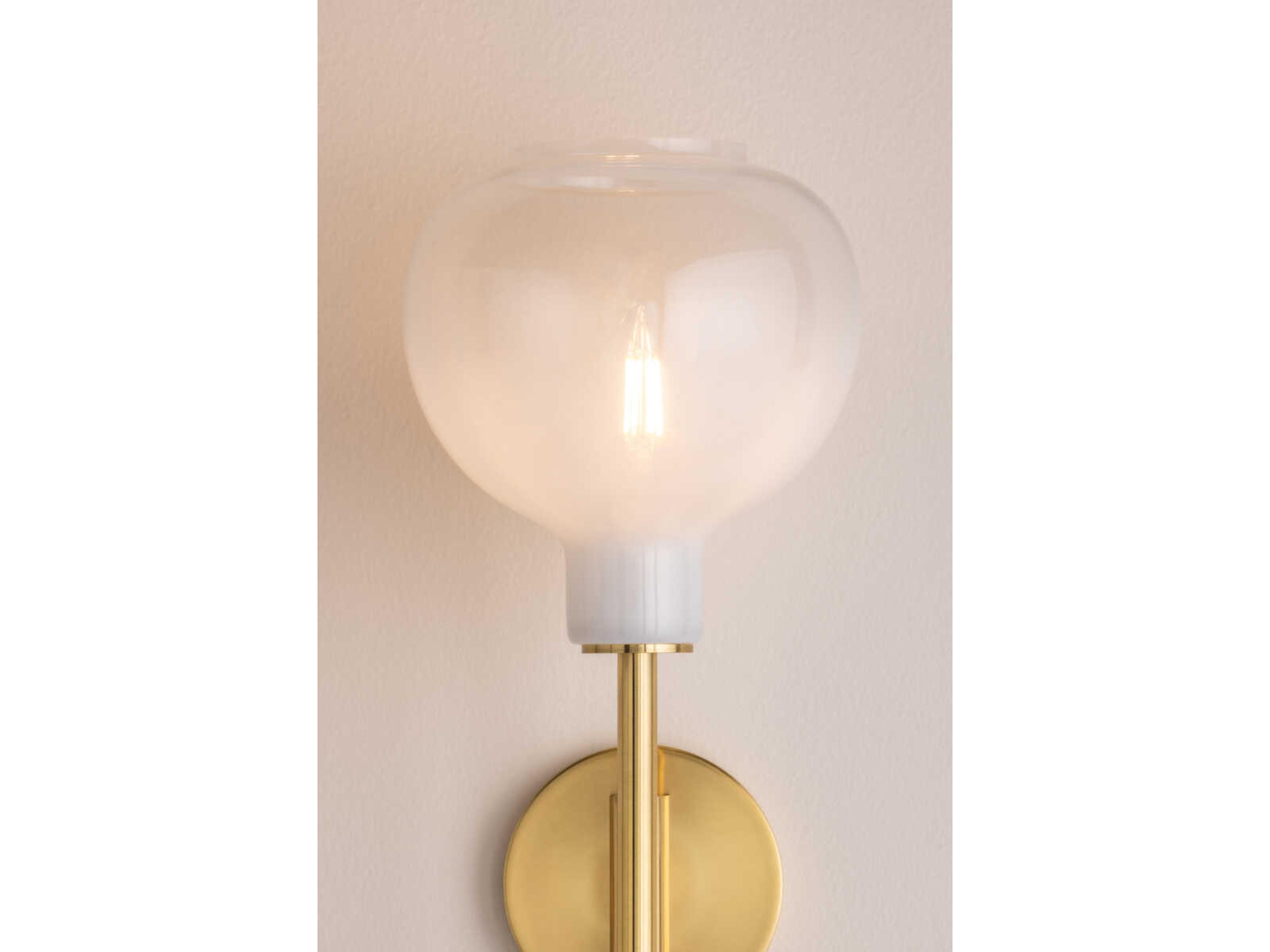 Mitzi Aster 1-Light Aged Brass Wall Sconce