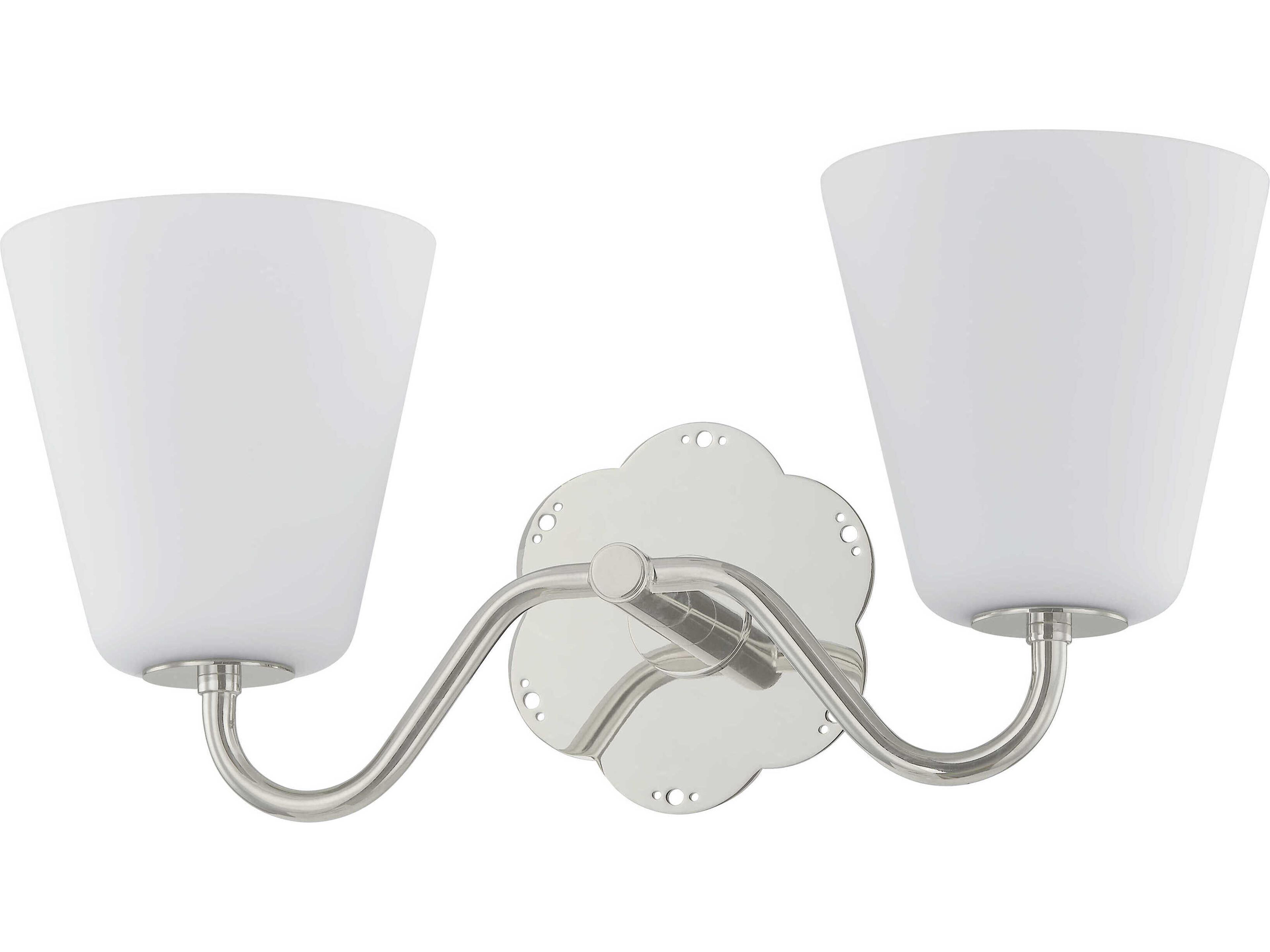 Mitzi Leonella 2-Light Polished Nickel Vanity Light
