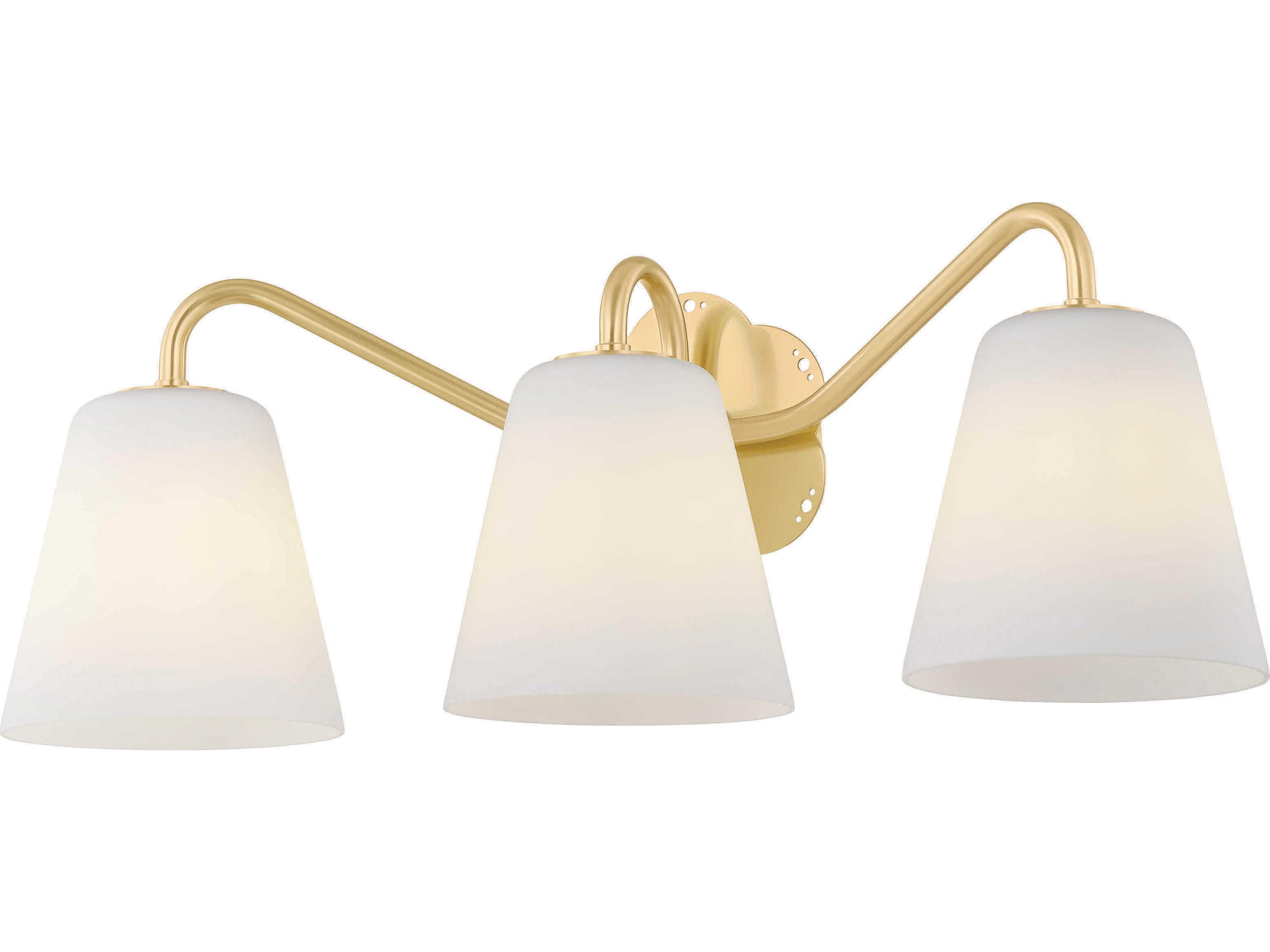 Leonella 3-Light Aged Brass Vanity Light