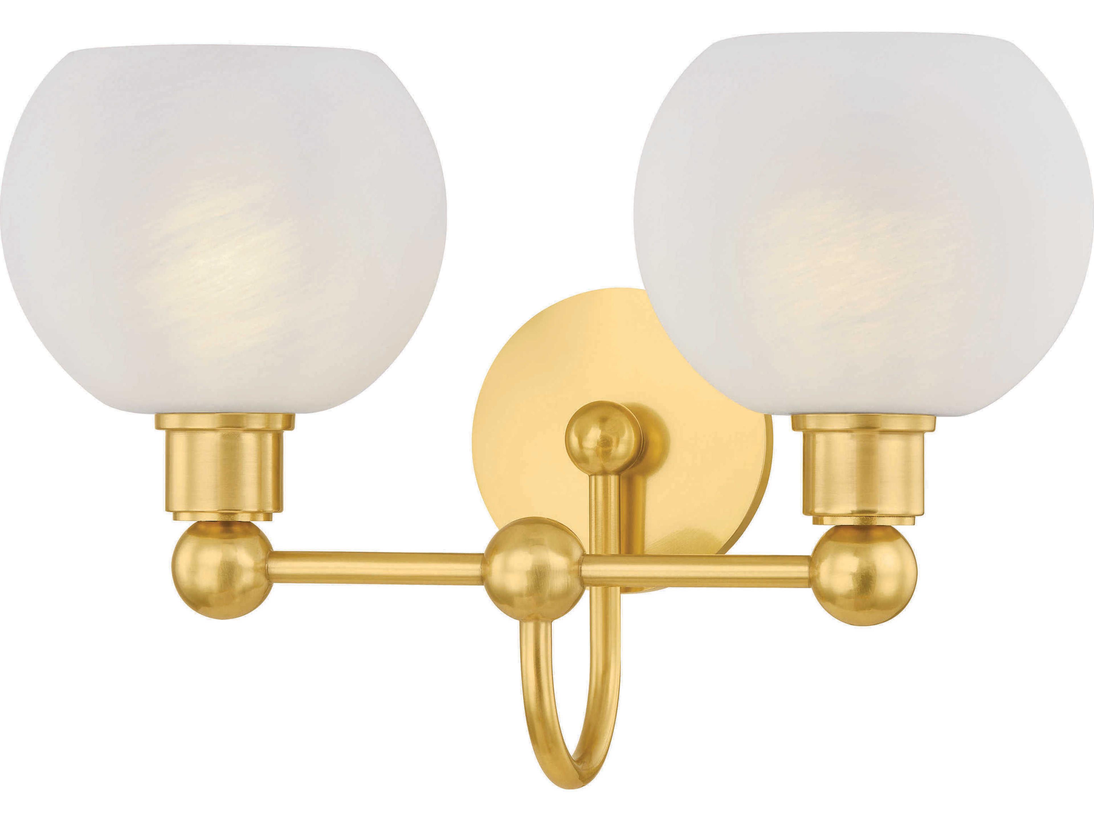 Mitzi Jerica 2-Light Aged Brass Vanity Light