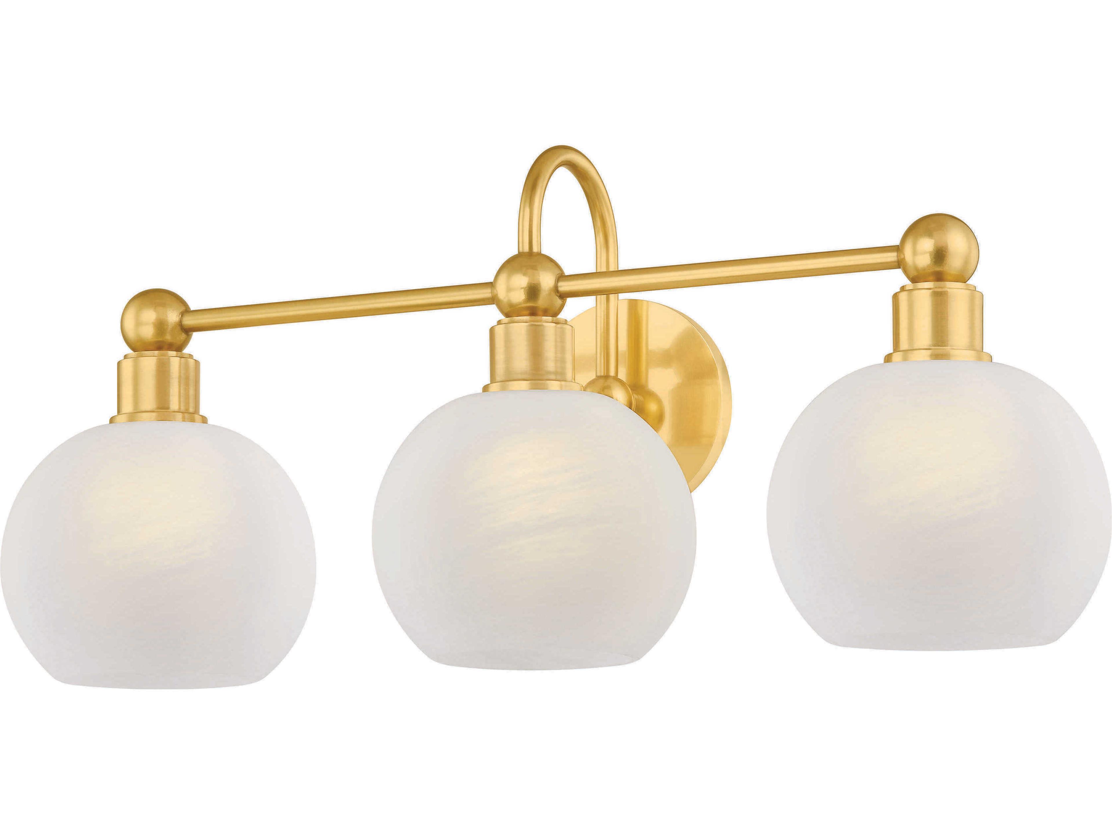 Jerica 3-Light Aged Brass Vanity Light